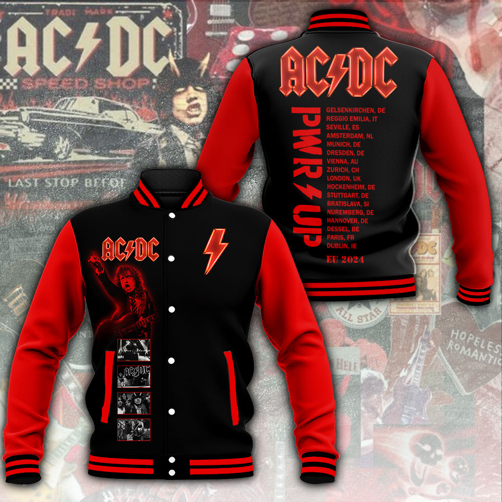 Ac/Dc Music Baseball Jacket For Fan