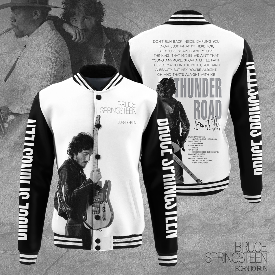 Bruce Springsteen Music Baseball Jacket For Fan