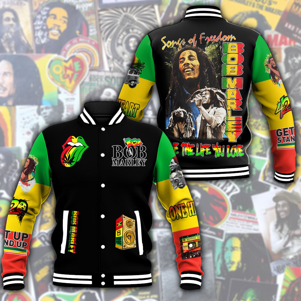 Bob Marley Music Baseball Jacket For Fan