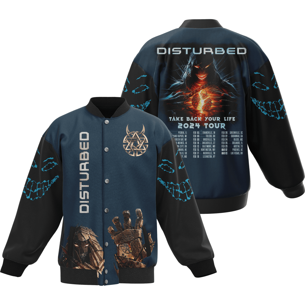 Disturbed Music Baseball Jacket For Fan