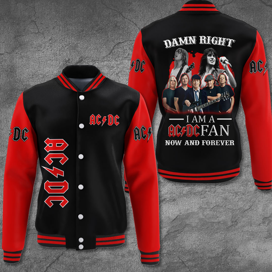 Ac/Dc Music Baseball Jacket For Fan