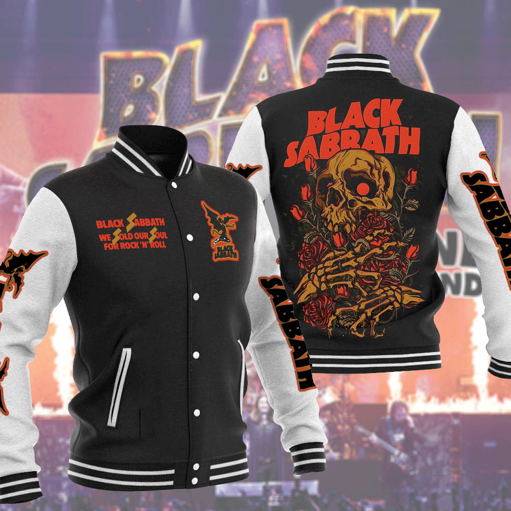 Black Sabbath Music Baseball Jacket For Fan