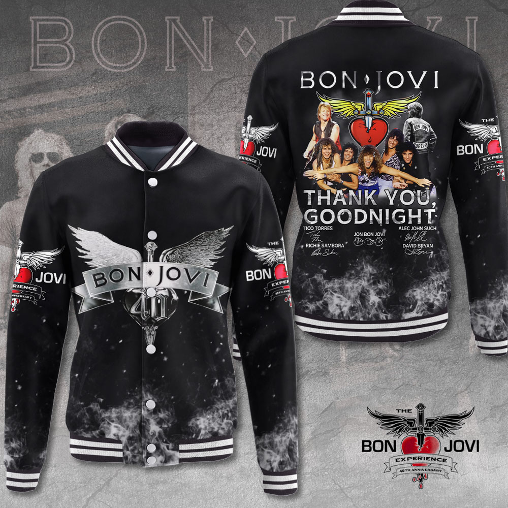 Bon Jovi Music Baseball Jacket For Fan