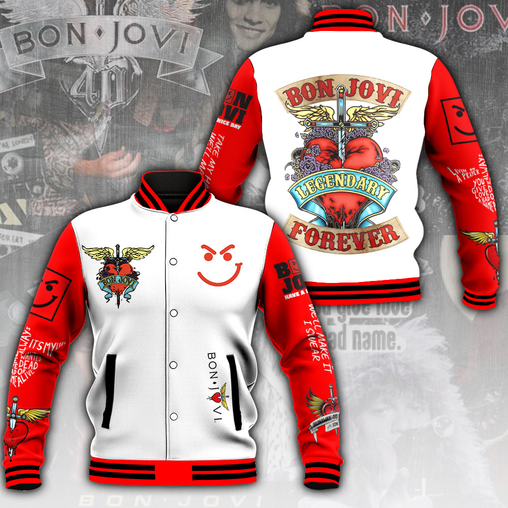Bon Jovi Music Baseball Jacket For Fan
