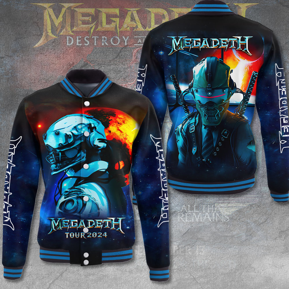 Megadeth Band Music Baseball Jacket For Fan