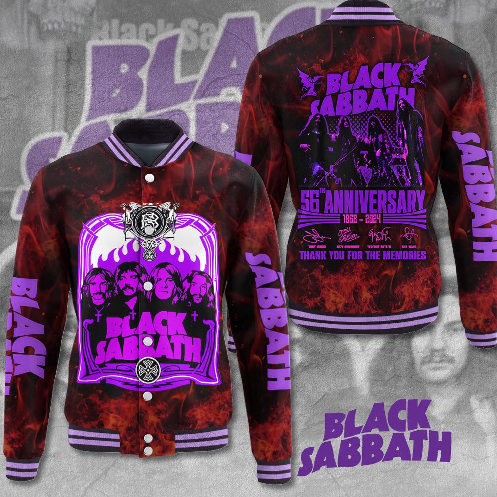 Black Sabbath Music Baseball Jacket For Fan