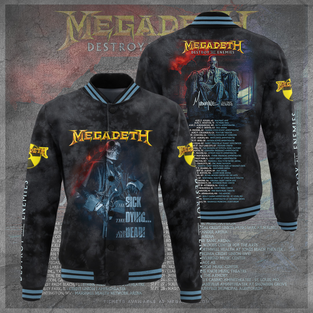 Megadeth Band Music Baseball Jacket For Fan
