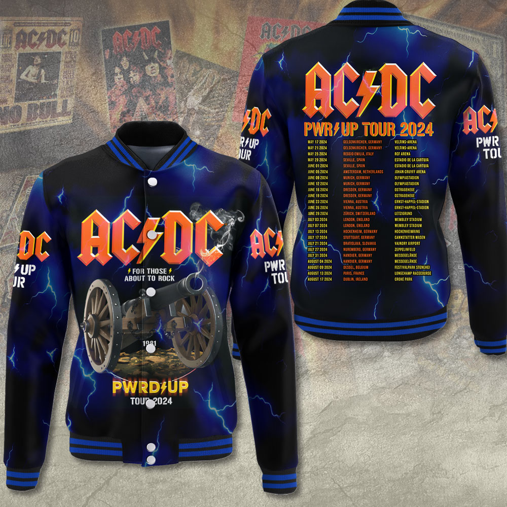 Ac/Dc Music Baseball Jacket For Fan