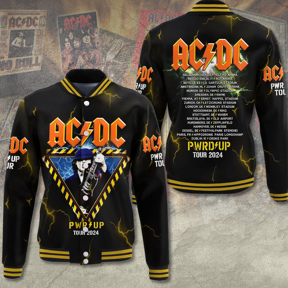 Ac/Dc Music Baseball Jacket For Fan
