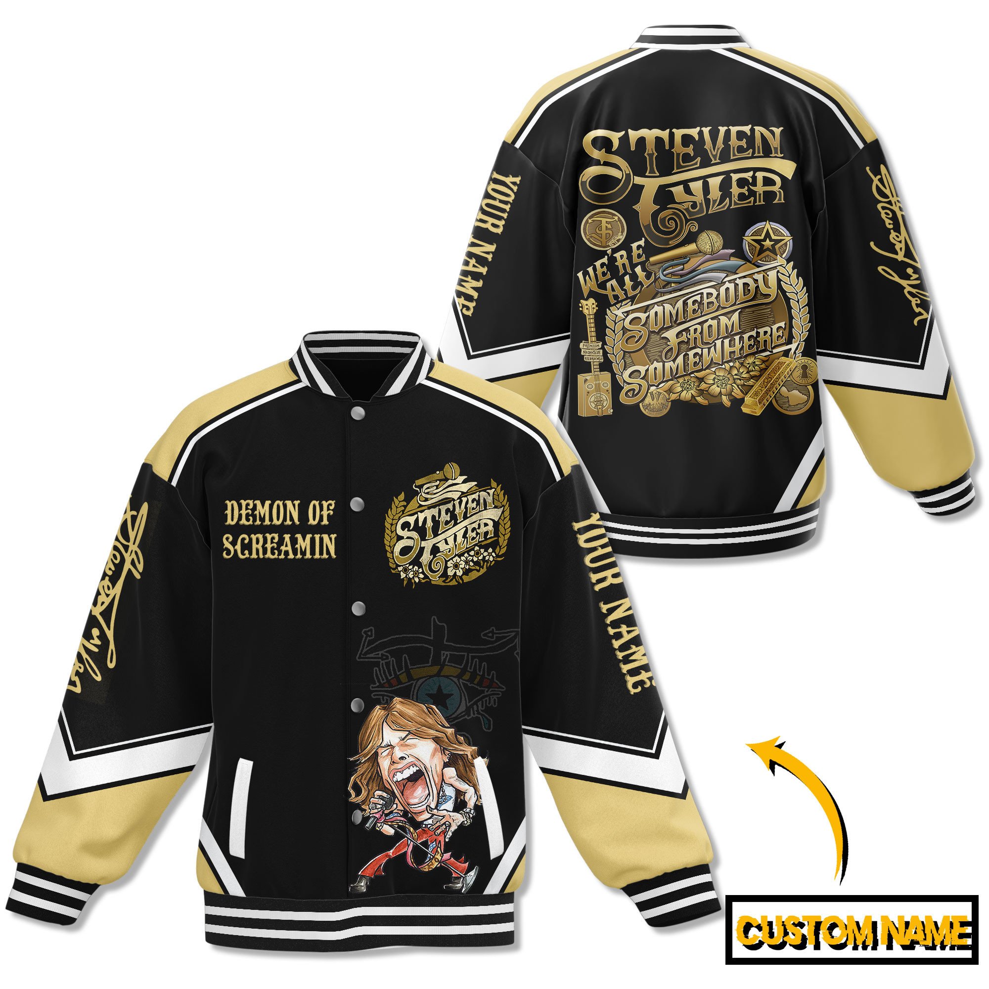 Steven Tyler New Bomber Baseball Jacket For Fan