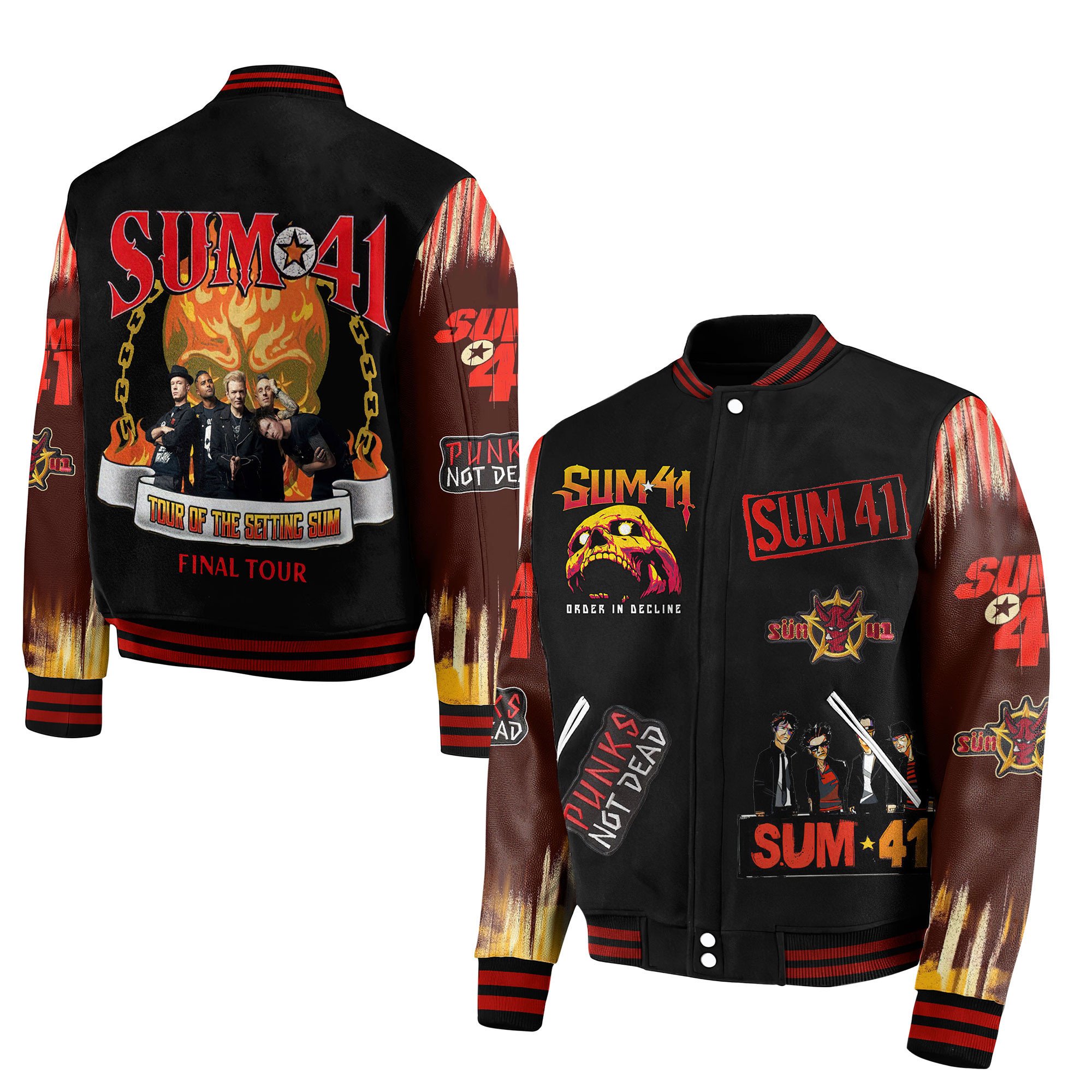 Sum 41 New Bomber Baseball Jacket For Fan