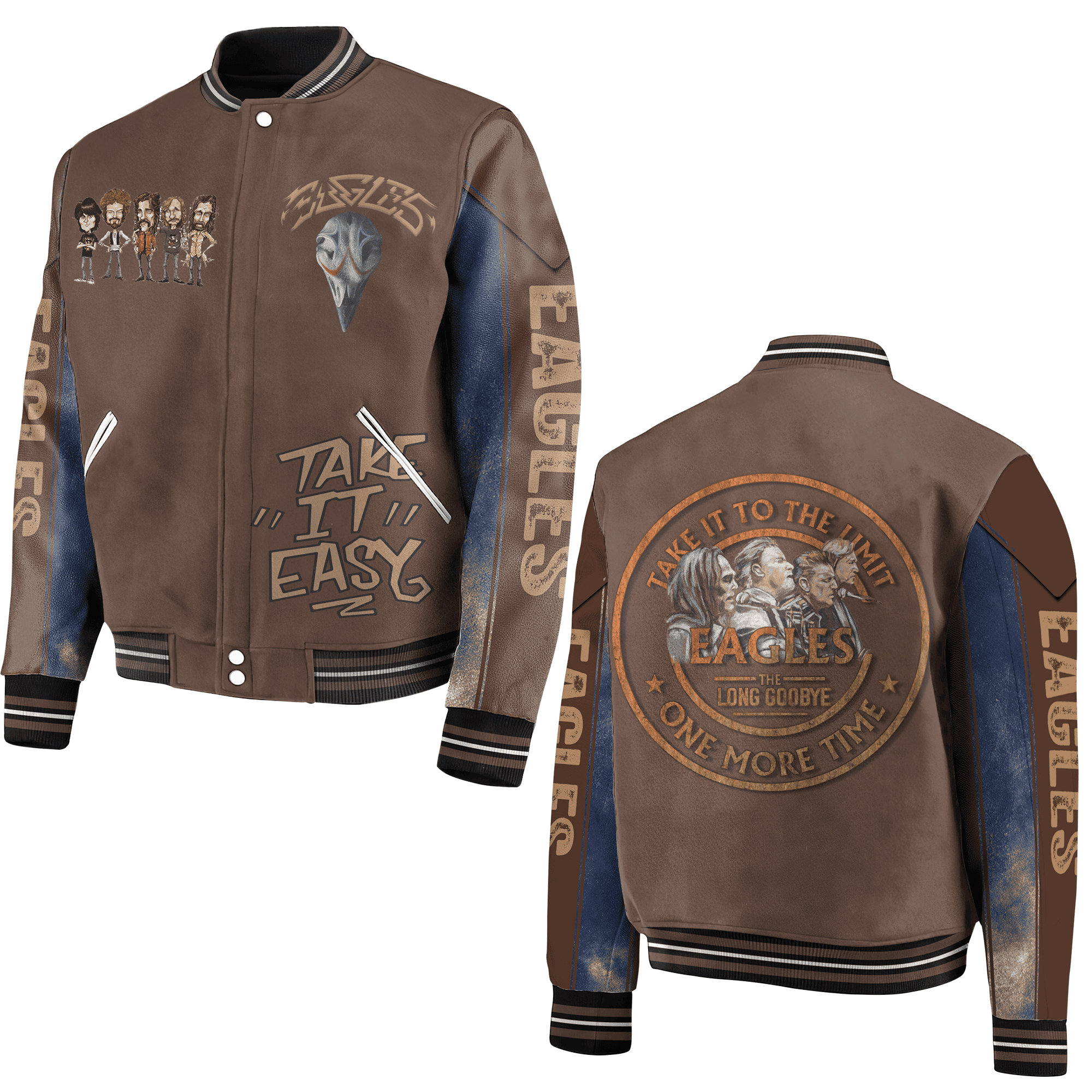 Take It Easy By Eagles New Bomber Baseball Jacket For Fan