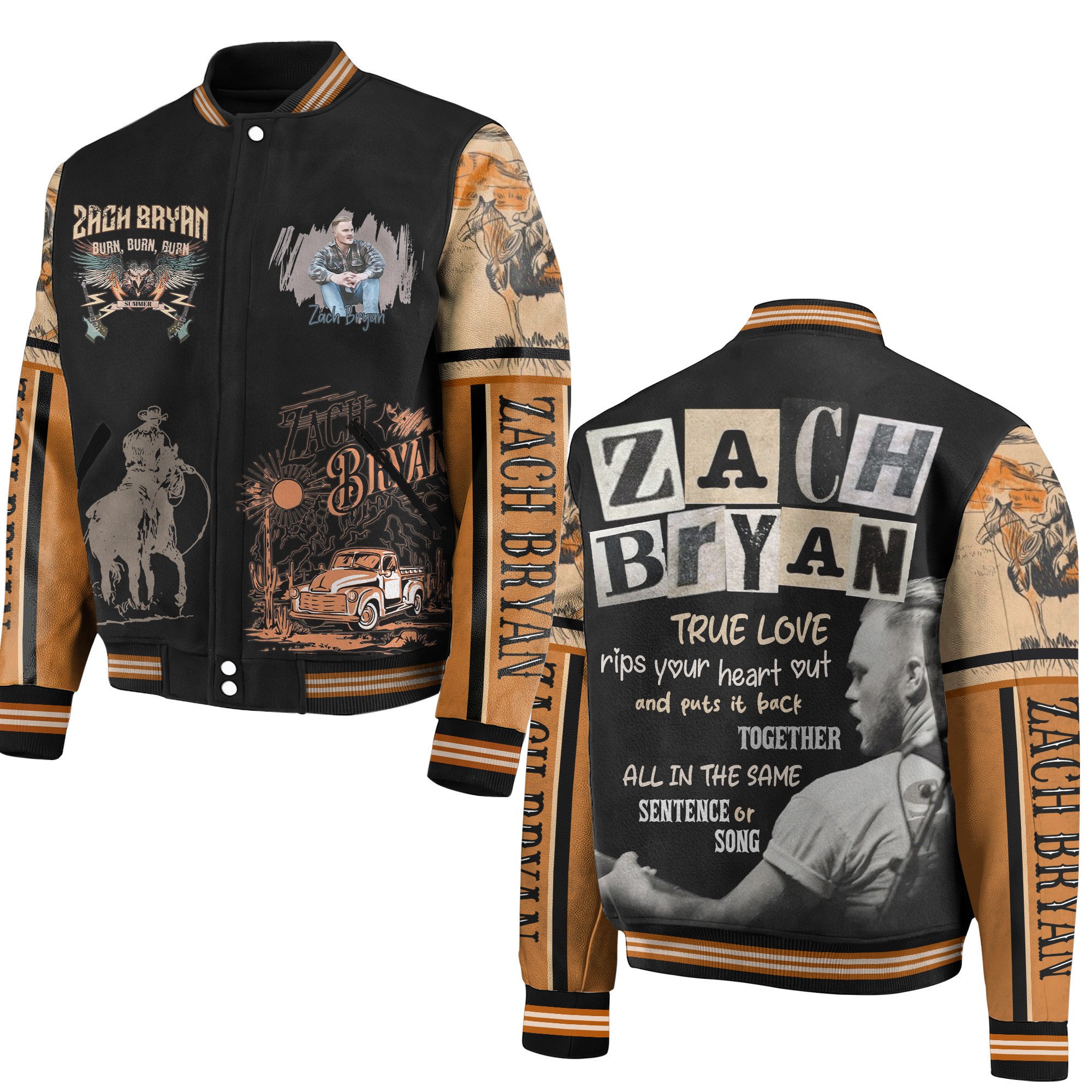 Zach Bryan New Bomber Baseball Jacket For Fan