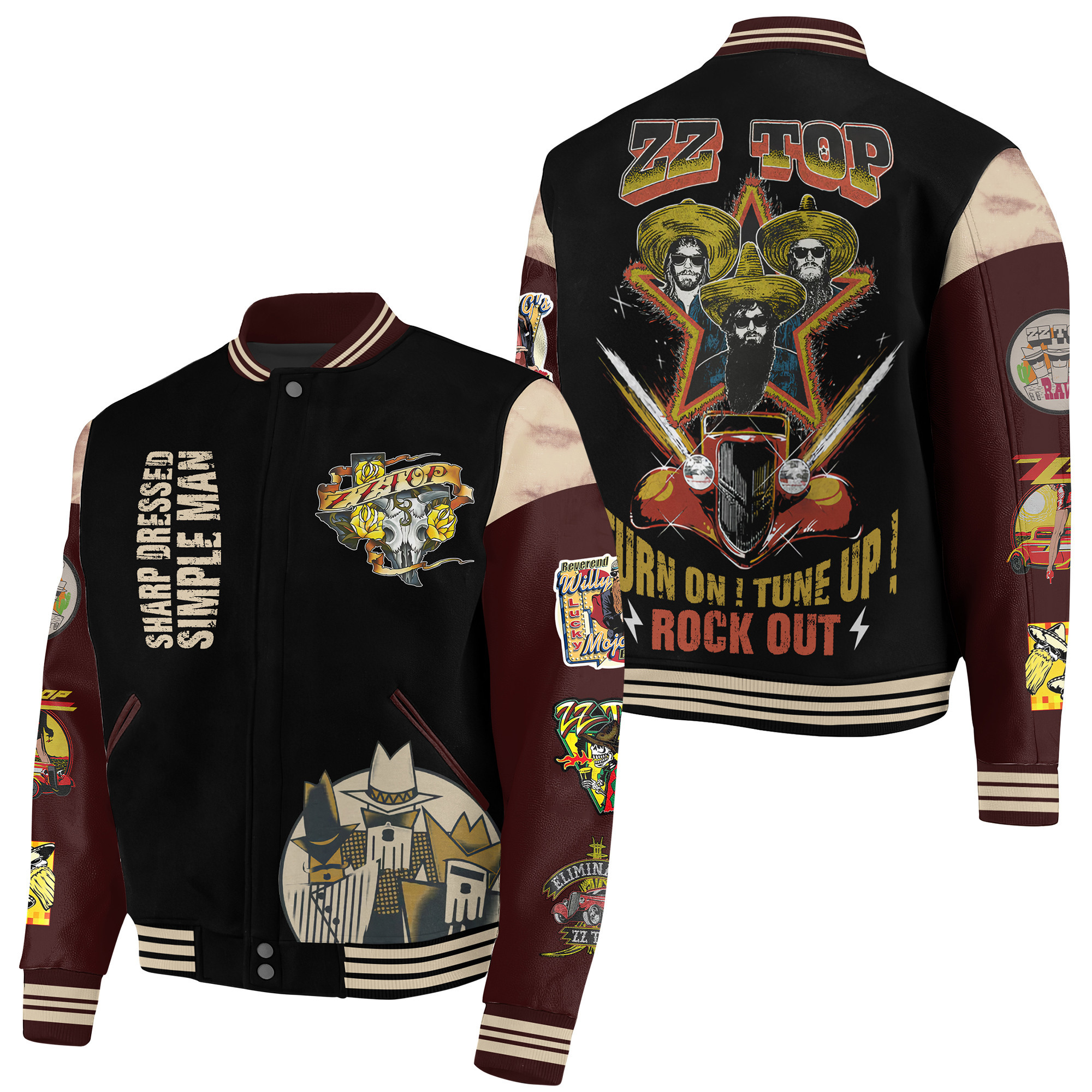 Zz Top New Bomber Baseball Jacket For Fan