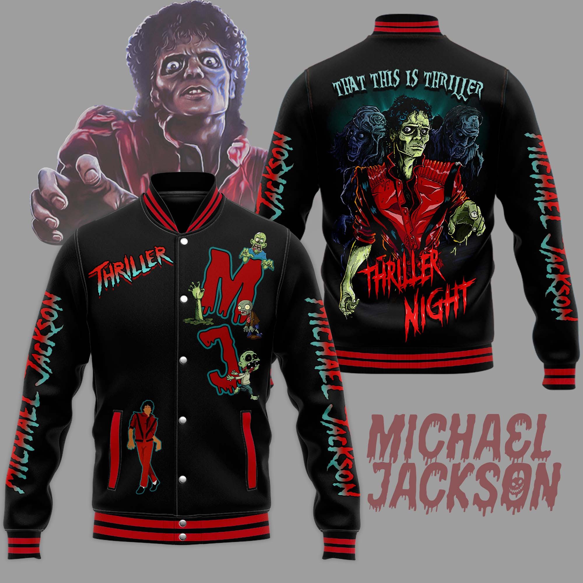 Michael Jackson New Bomber Baseball Jacket For Fan
