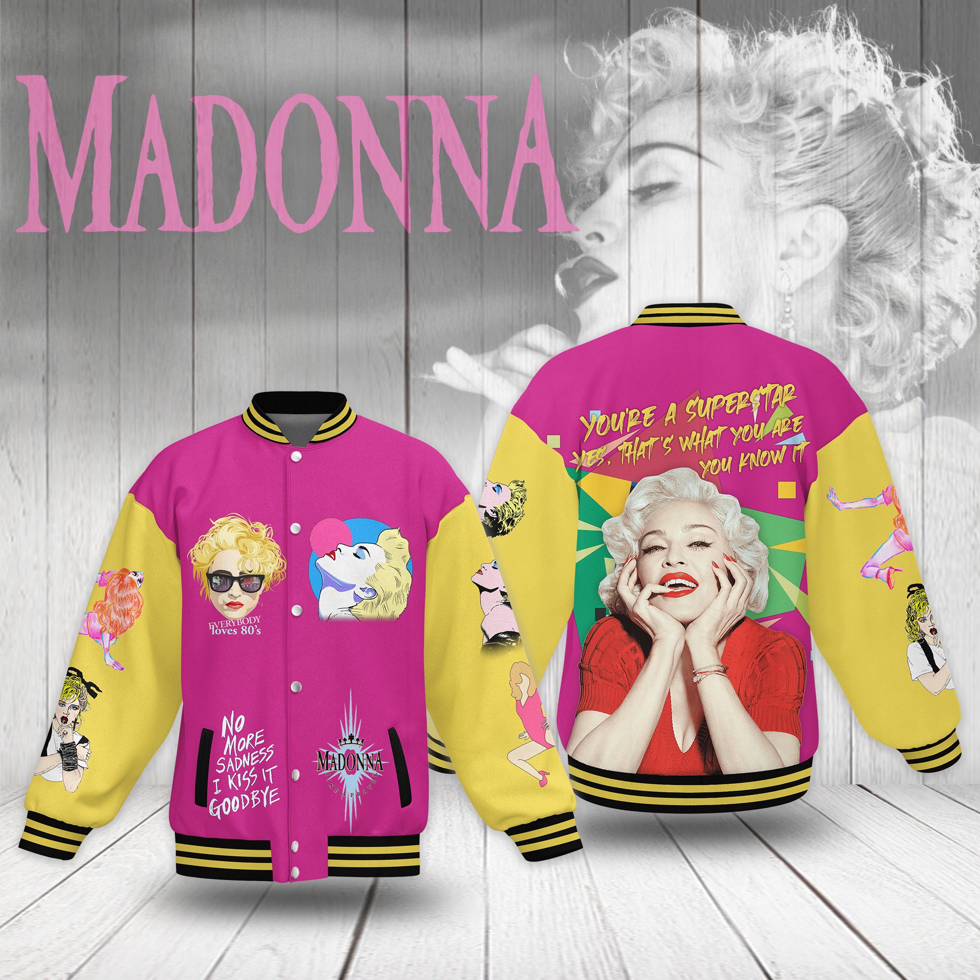 Madonna New Bomber Baseball Jacket For Fan