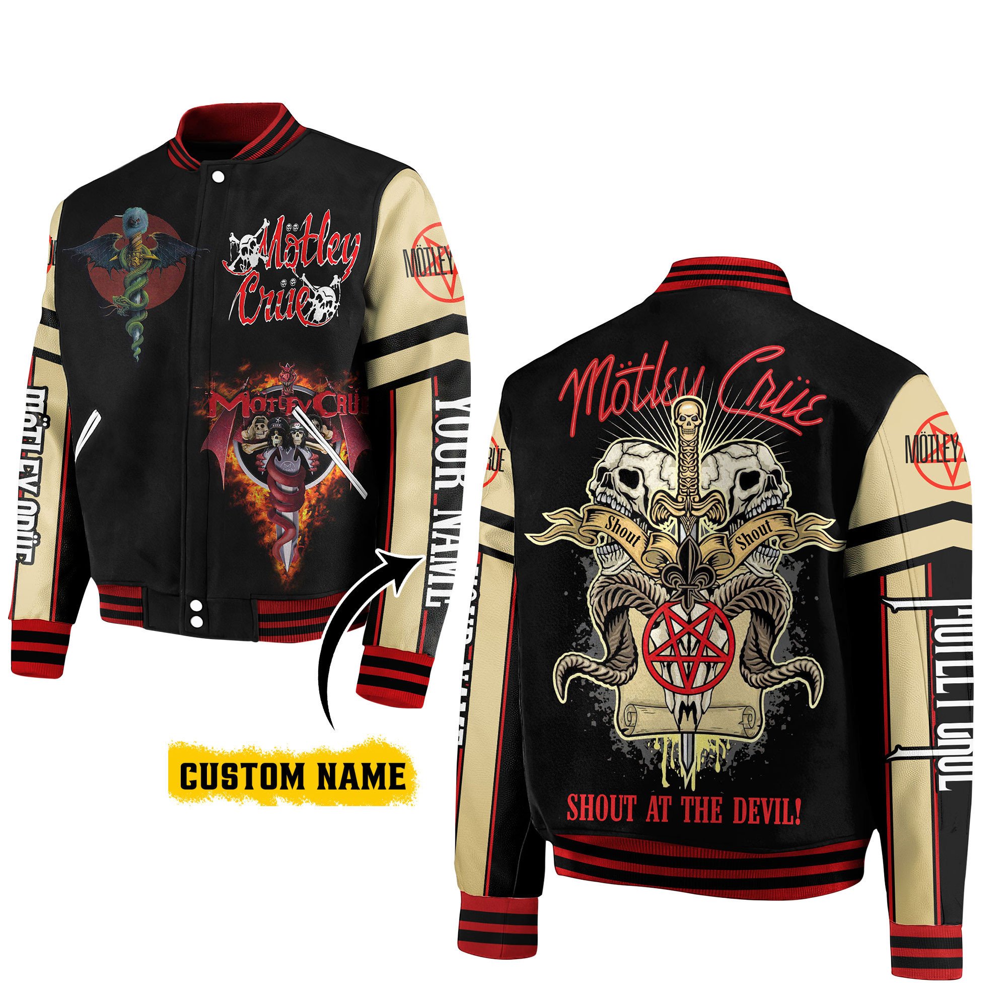 Motley Crue New Bomber Baseball Jacket For Fan
