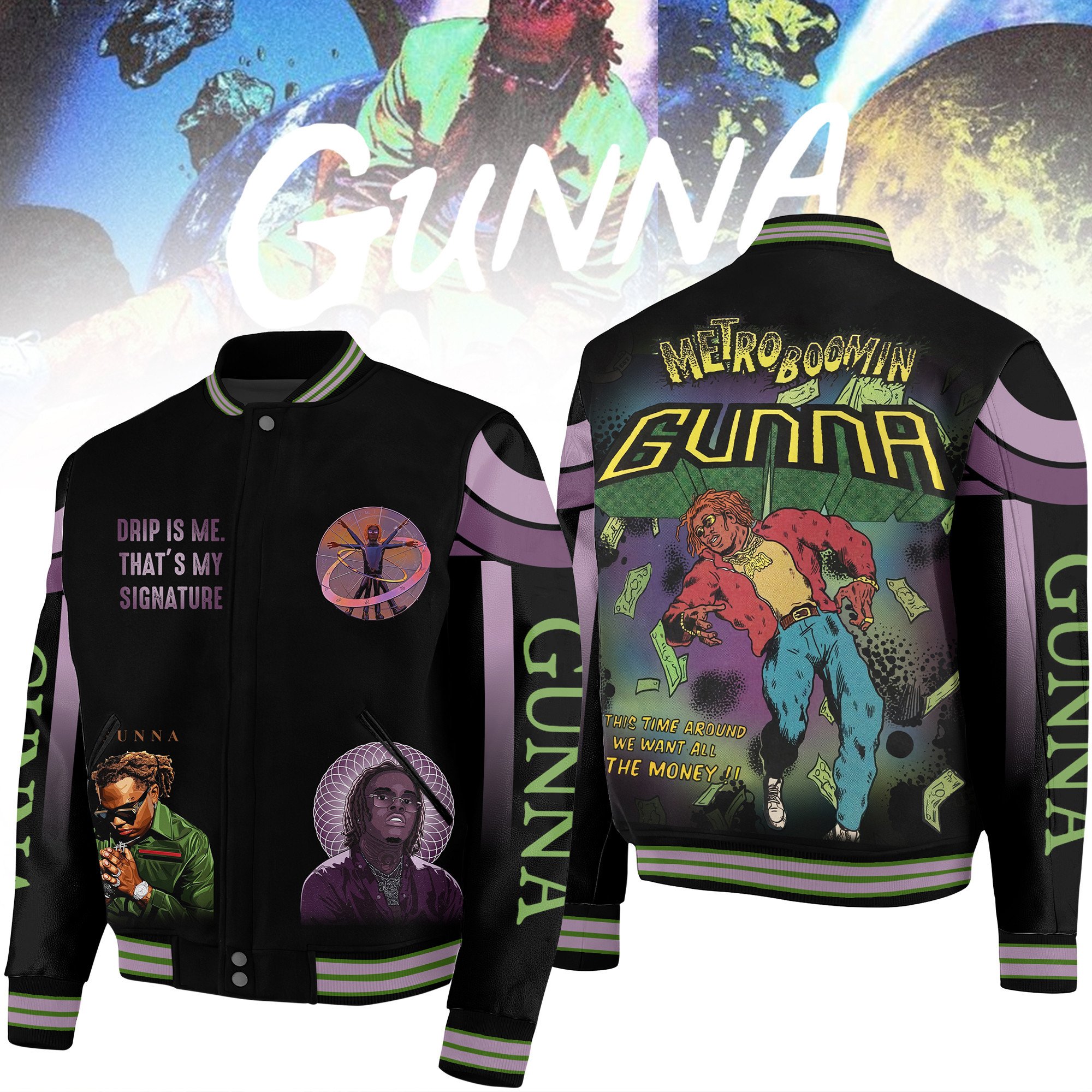 Gunna New Bomber Baseball Jacket For Fan