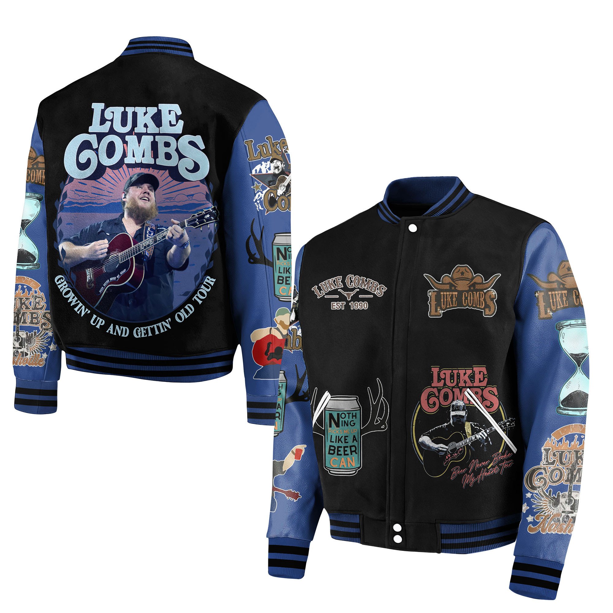 Luke Combs New Bomber Baseball Jacket For Fan