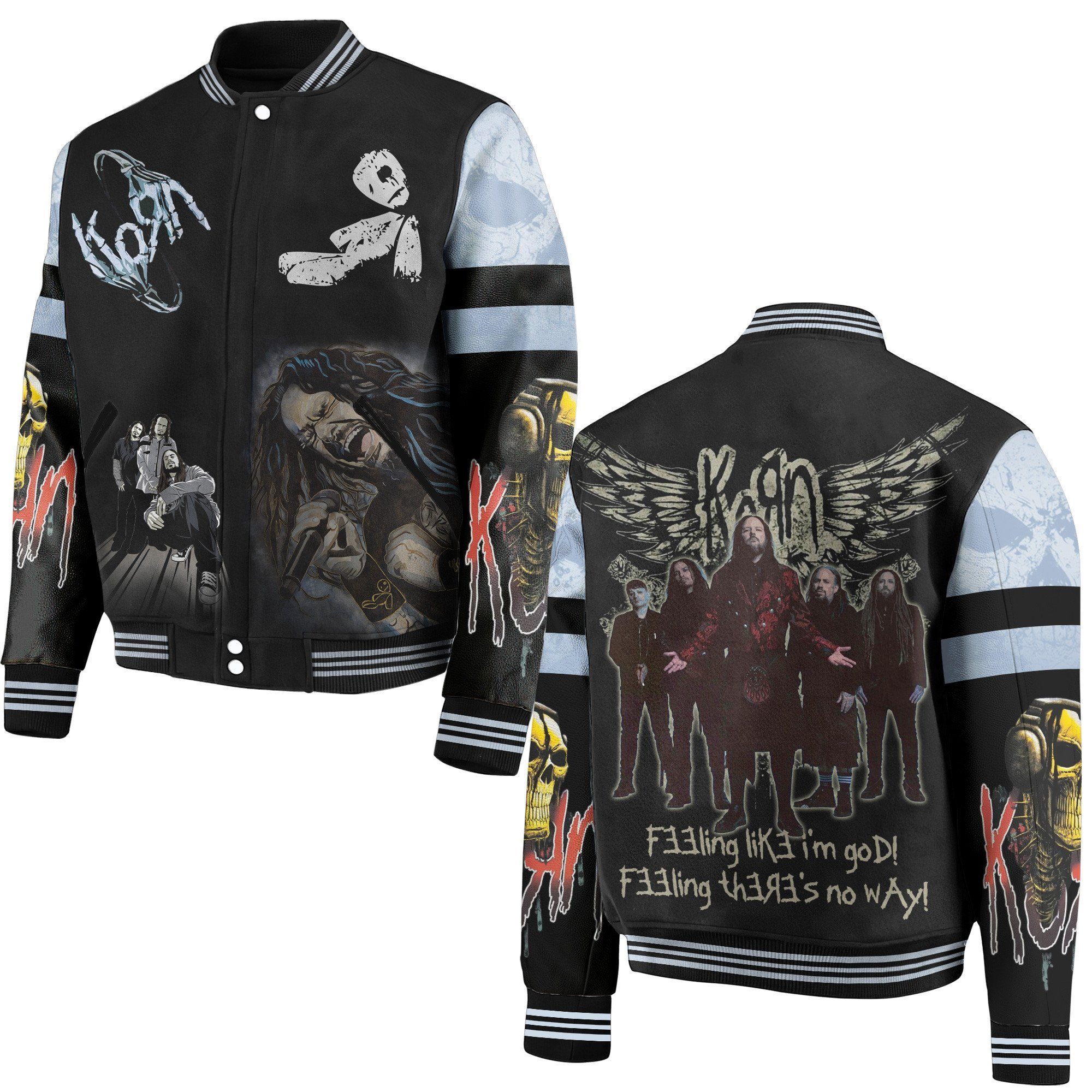 Korn New Bomber Baseball Jacket For Fan