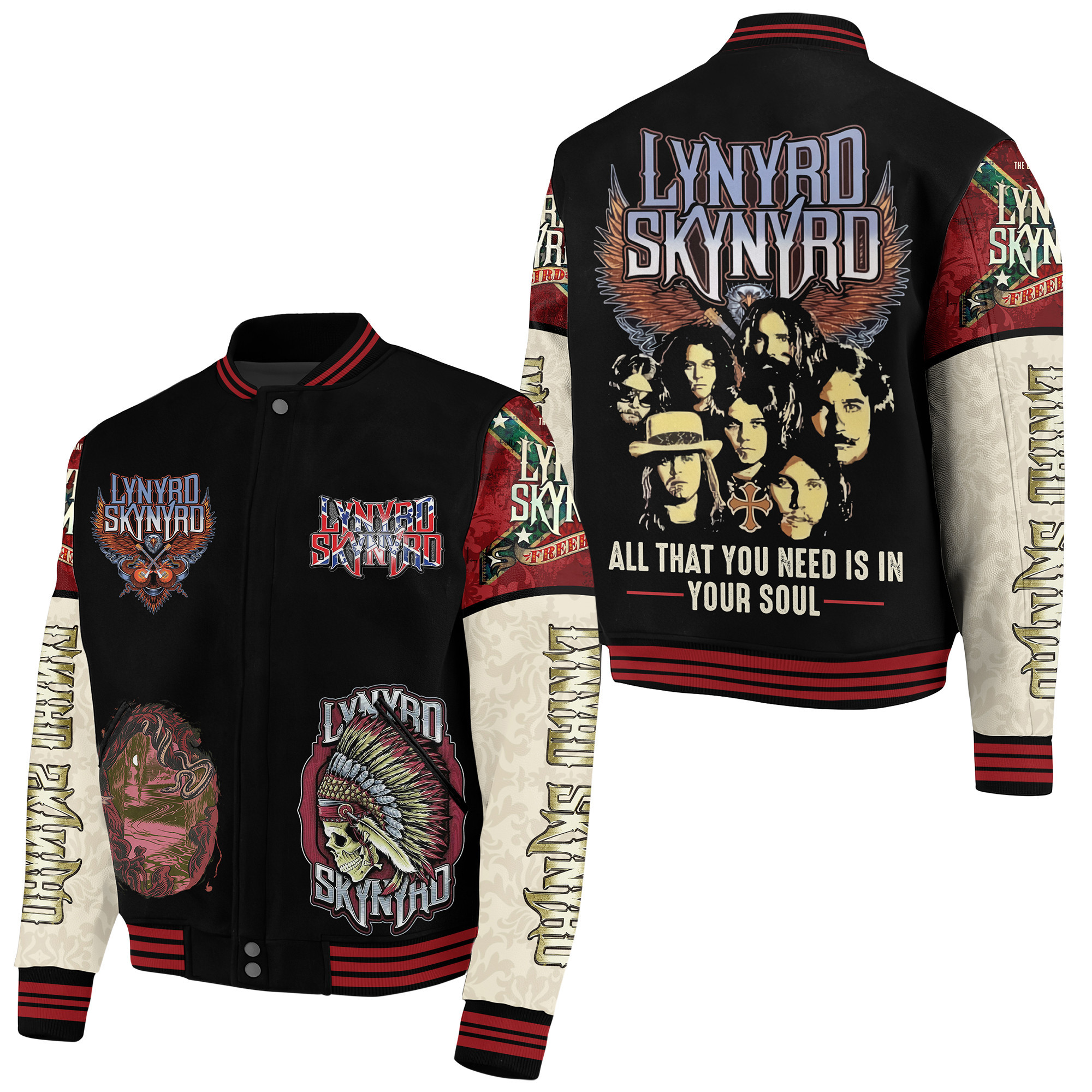 Lynyrd Skynyrd New Bomber Baseball Jacket For Fan