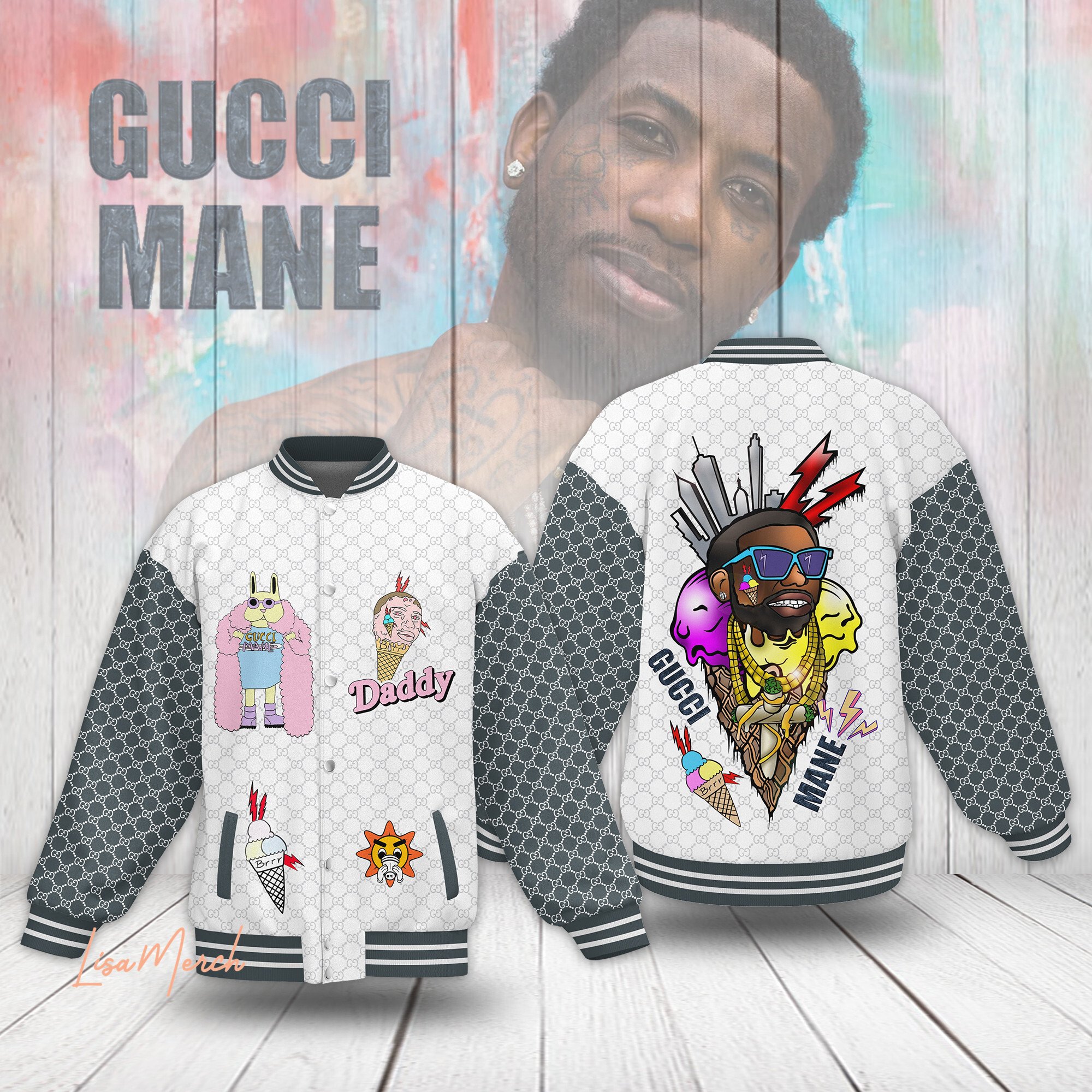Gucci Mane New Bomber Baseball Jacket For Fan