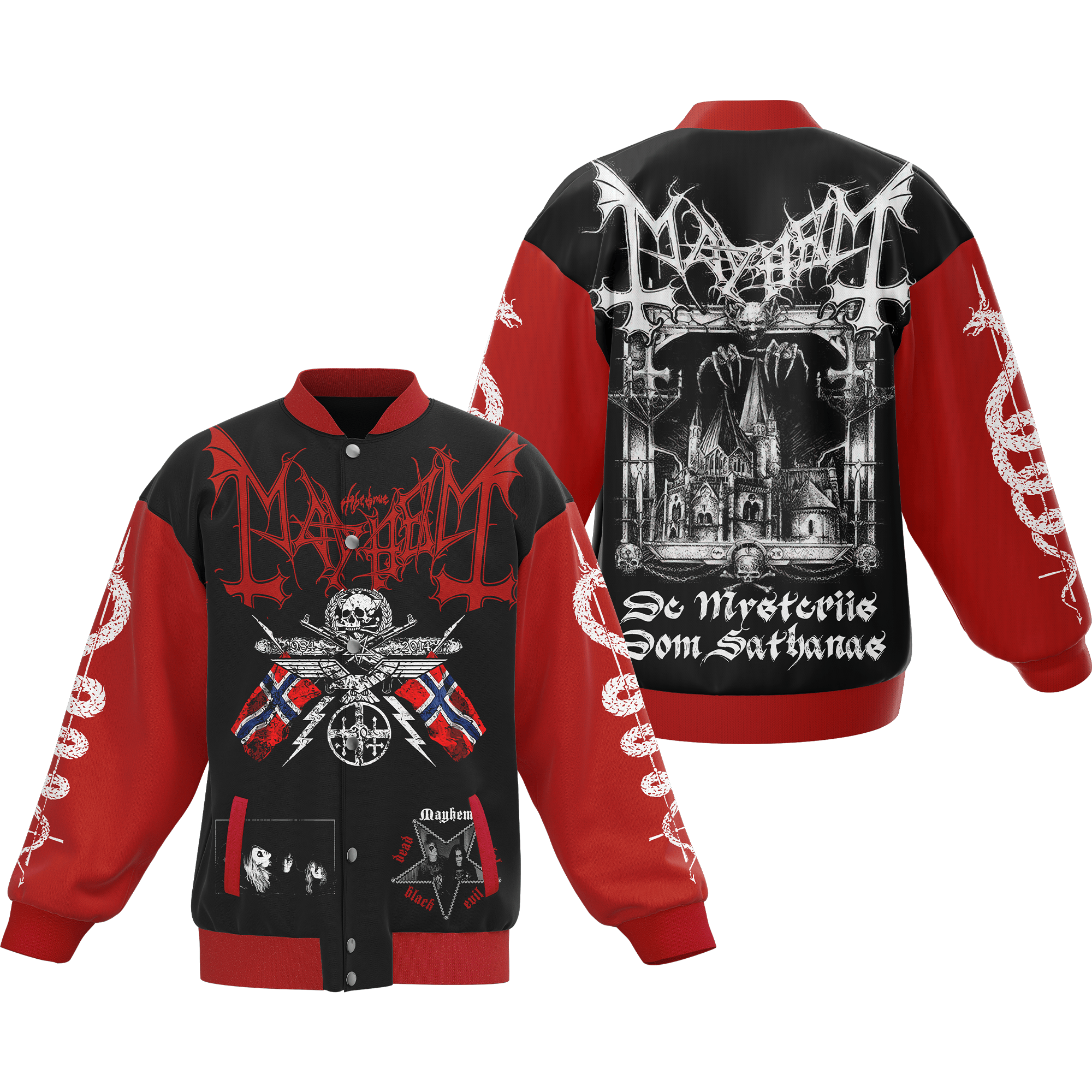 Mayhem New Bomber Baseball Jacket For Fan