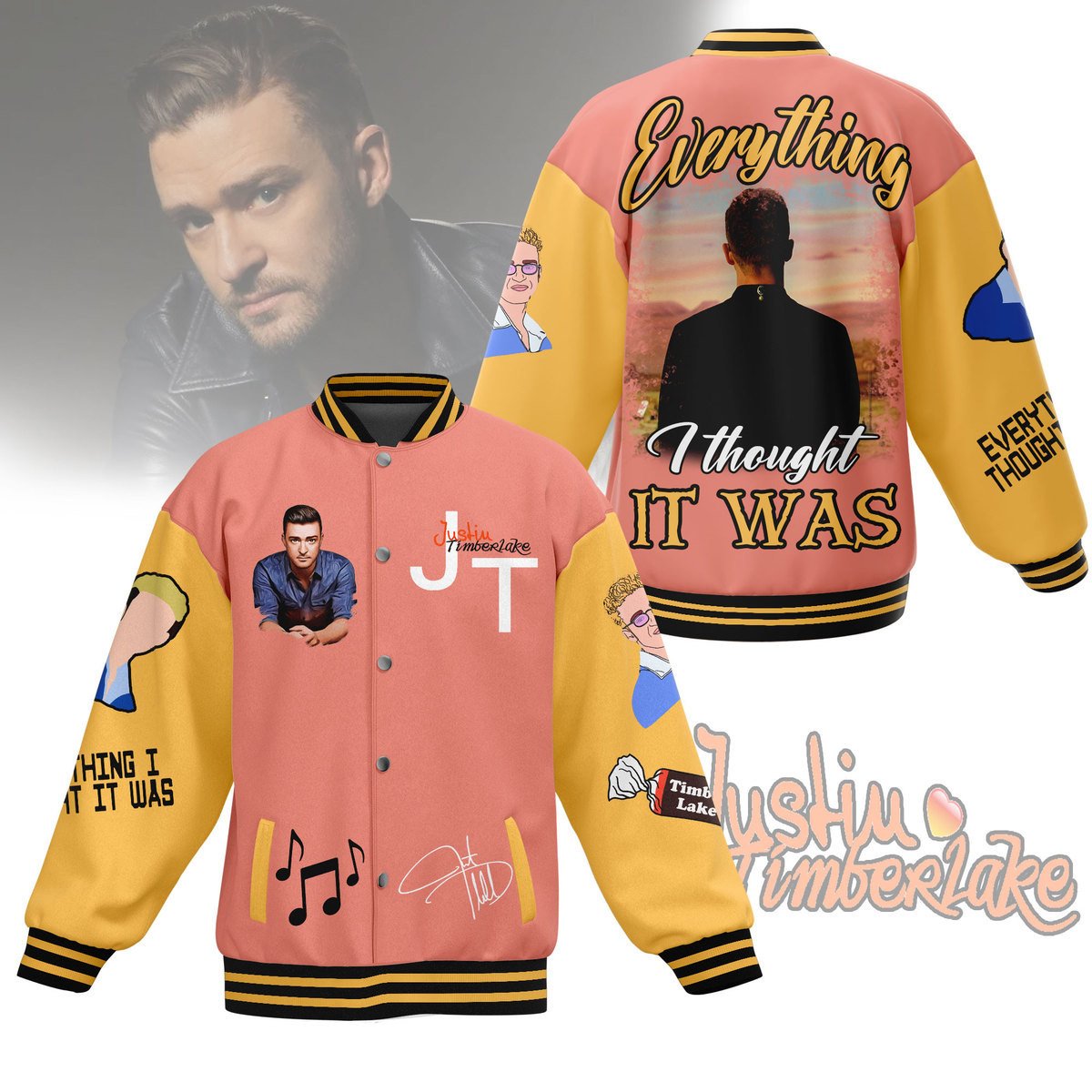 Justin Timberlake New Bomber Baseball Jacket For Fan