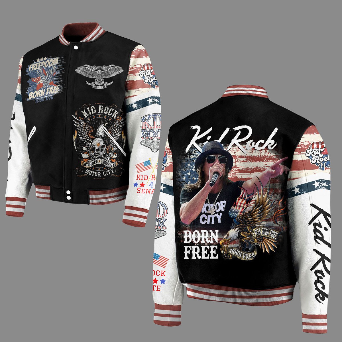Kid Rock New Bomber Baseball Jacket For Fan