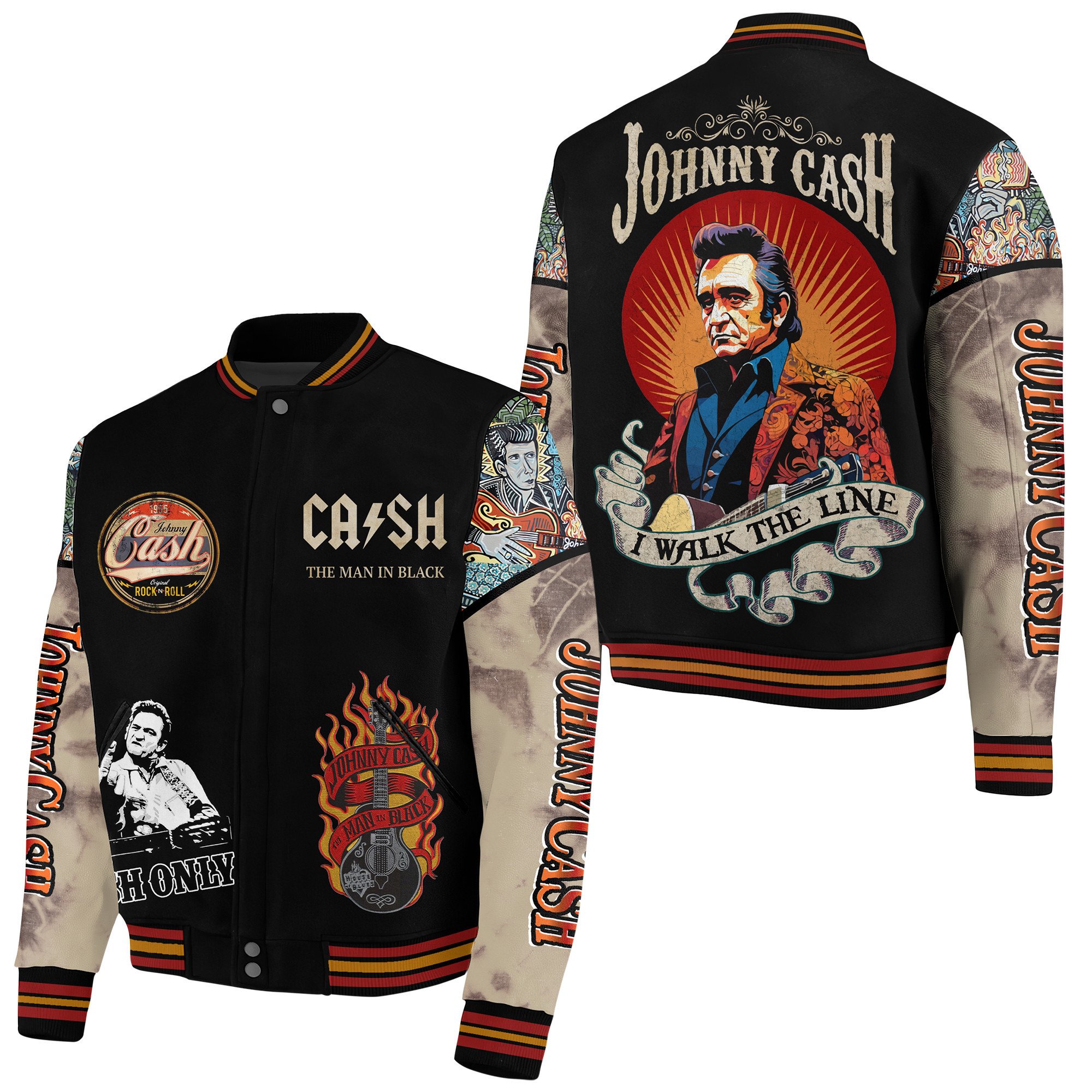 Johnny Cash New Bomber Baseball Jacket For Fan
