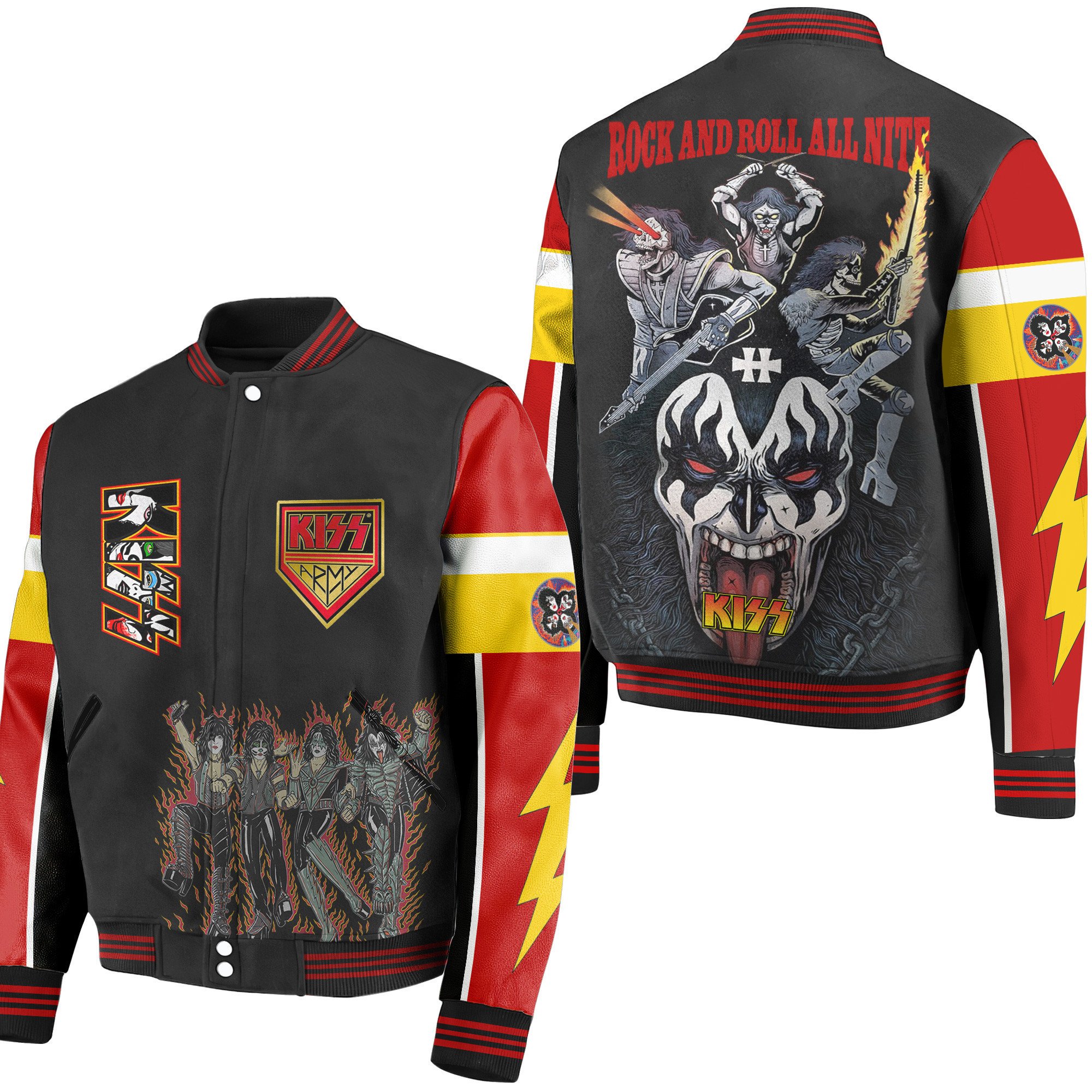 Kiss New Bomber Baseball Jacket For Fan