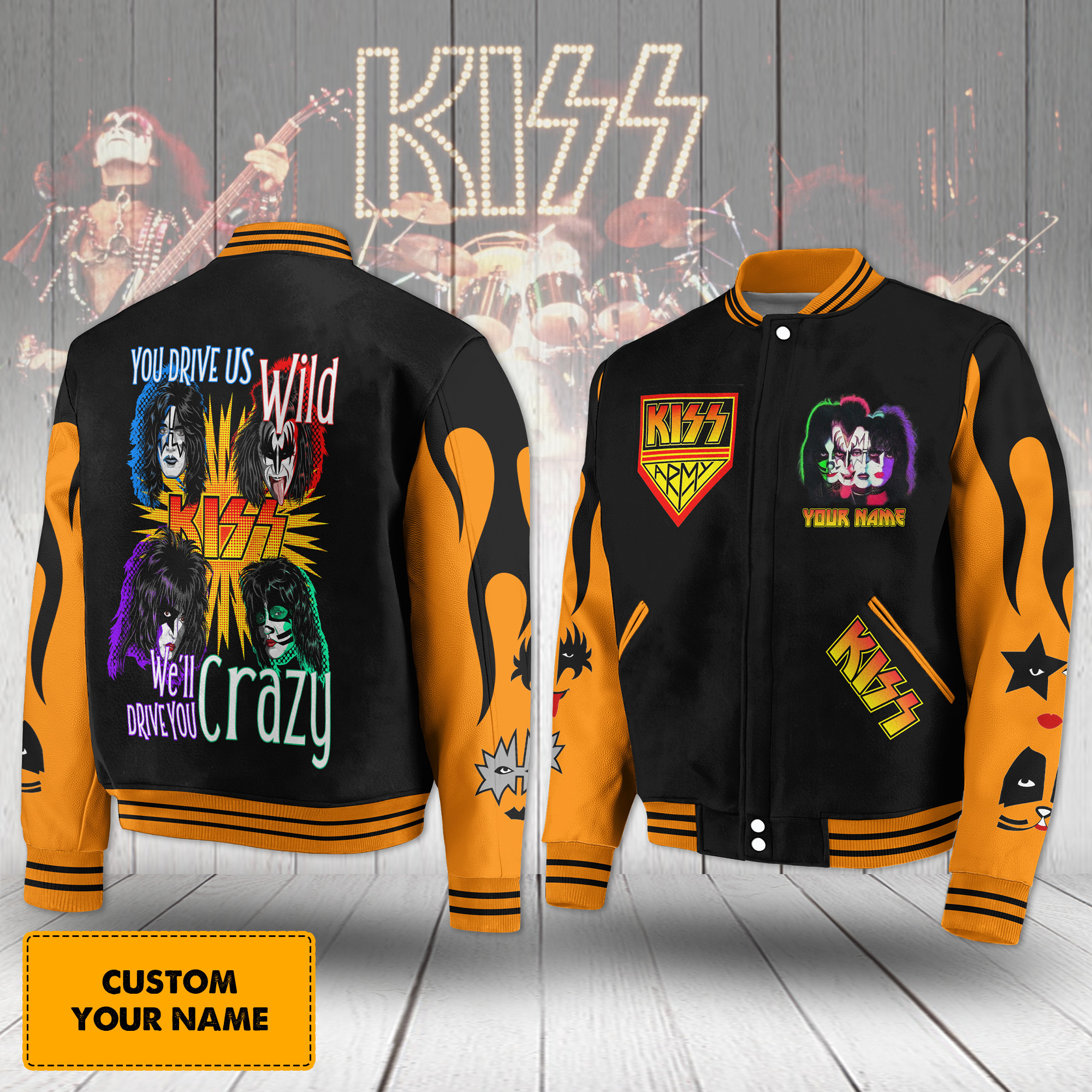 Kiss New Bomber Baseball Jacket For Fan