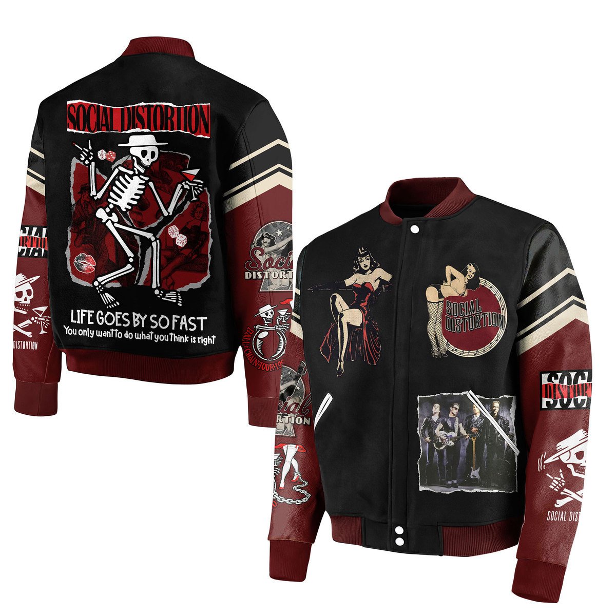 Social Distortion New Bomber Baseball Jacket For Fan
