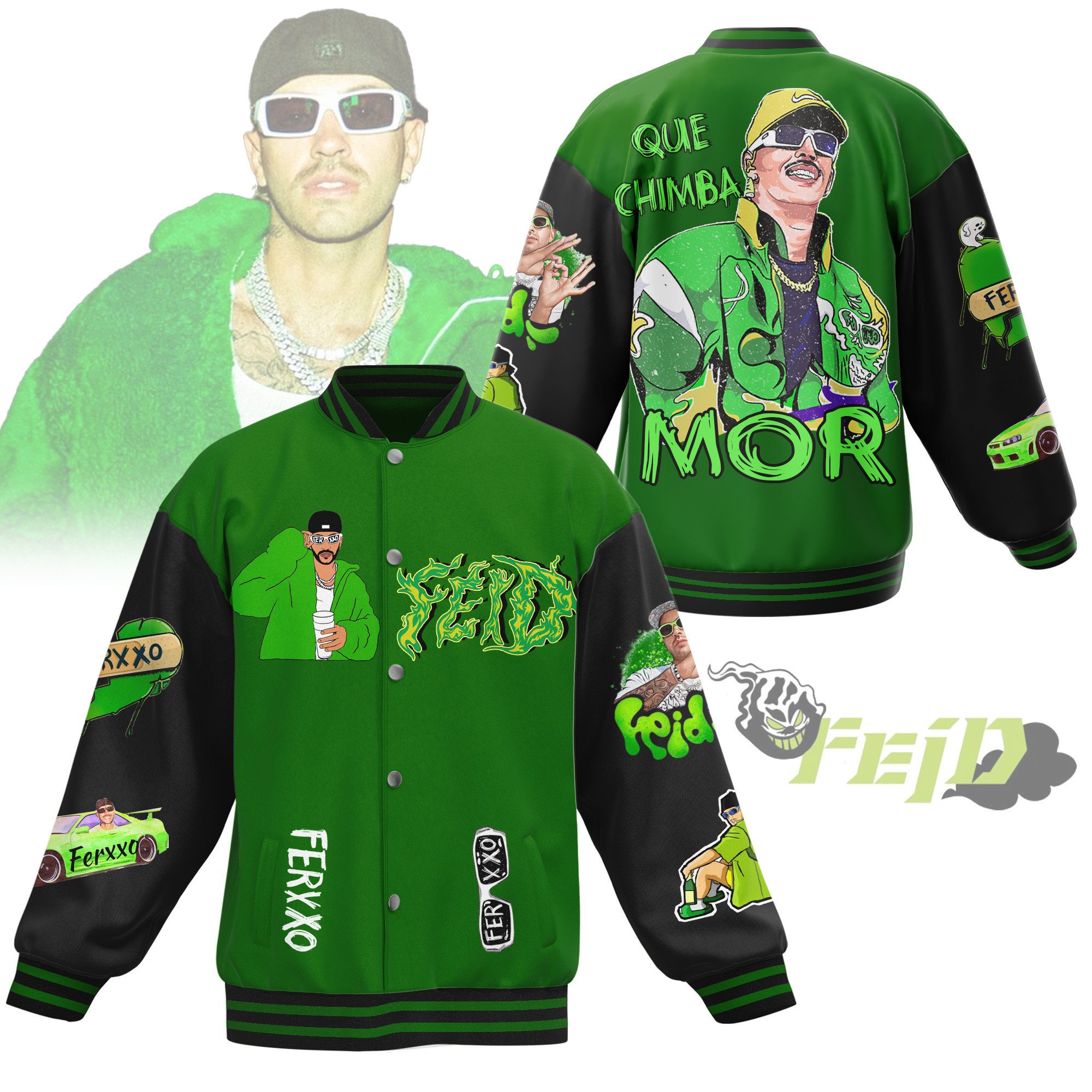 Feid New Bomber Baseball Jacket For Fan