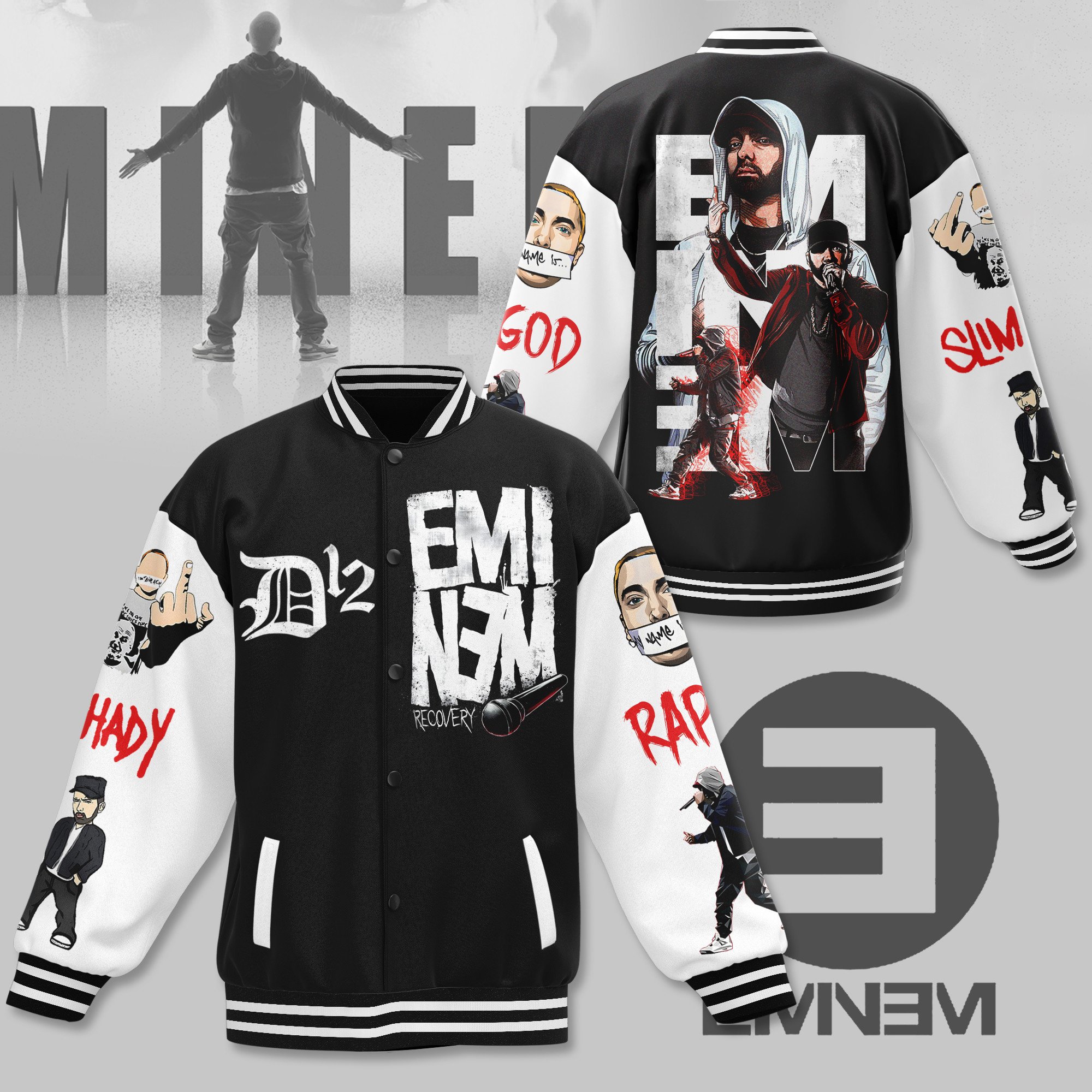Eminem New Bomber Baseball Jacket For Fan