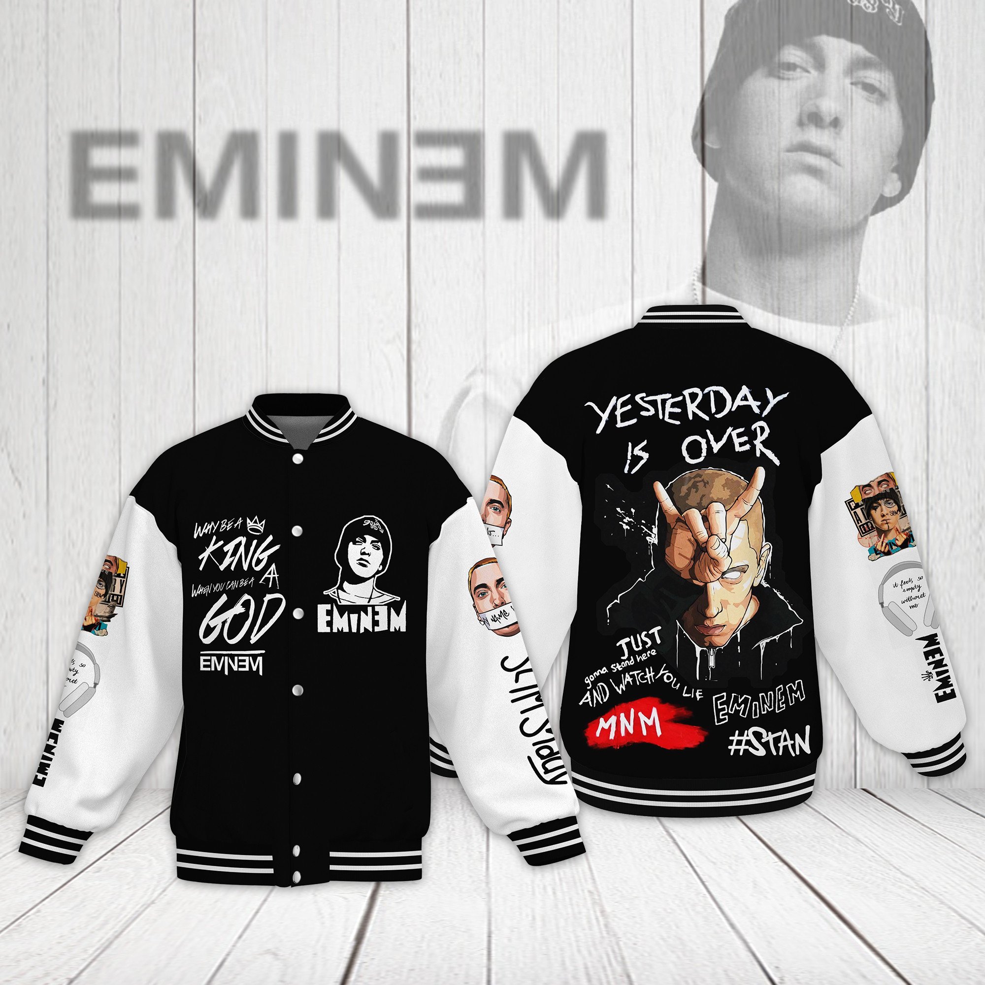 Eminem New Bomber Baseball Jacket For Fan