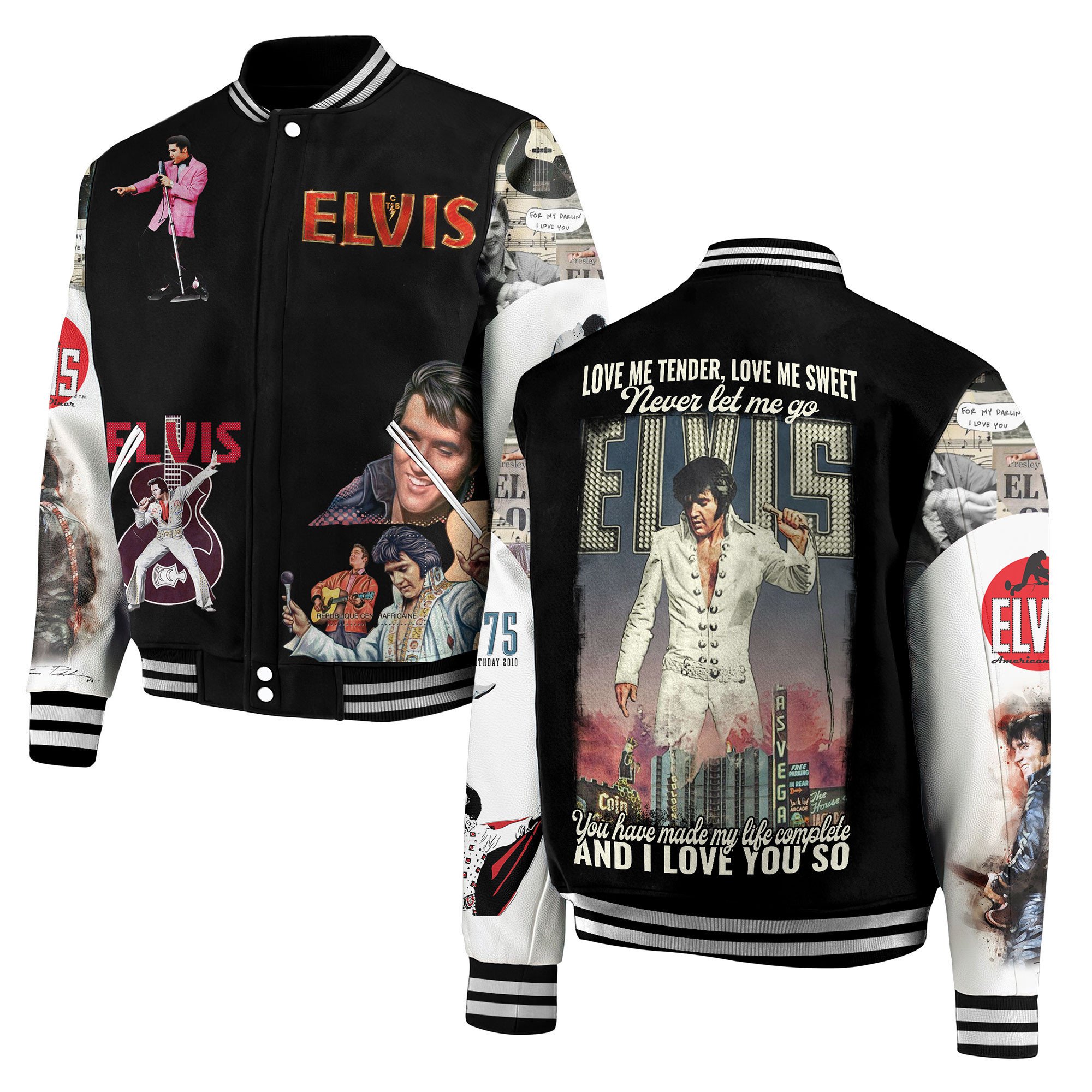 Elvis Presley New Bomber Baseball Jacket For Fan