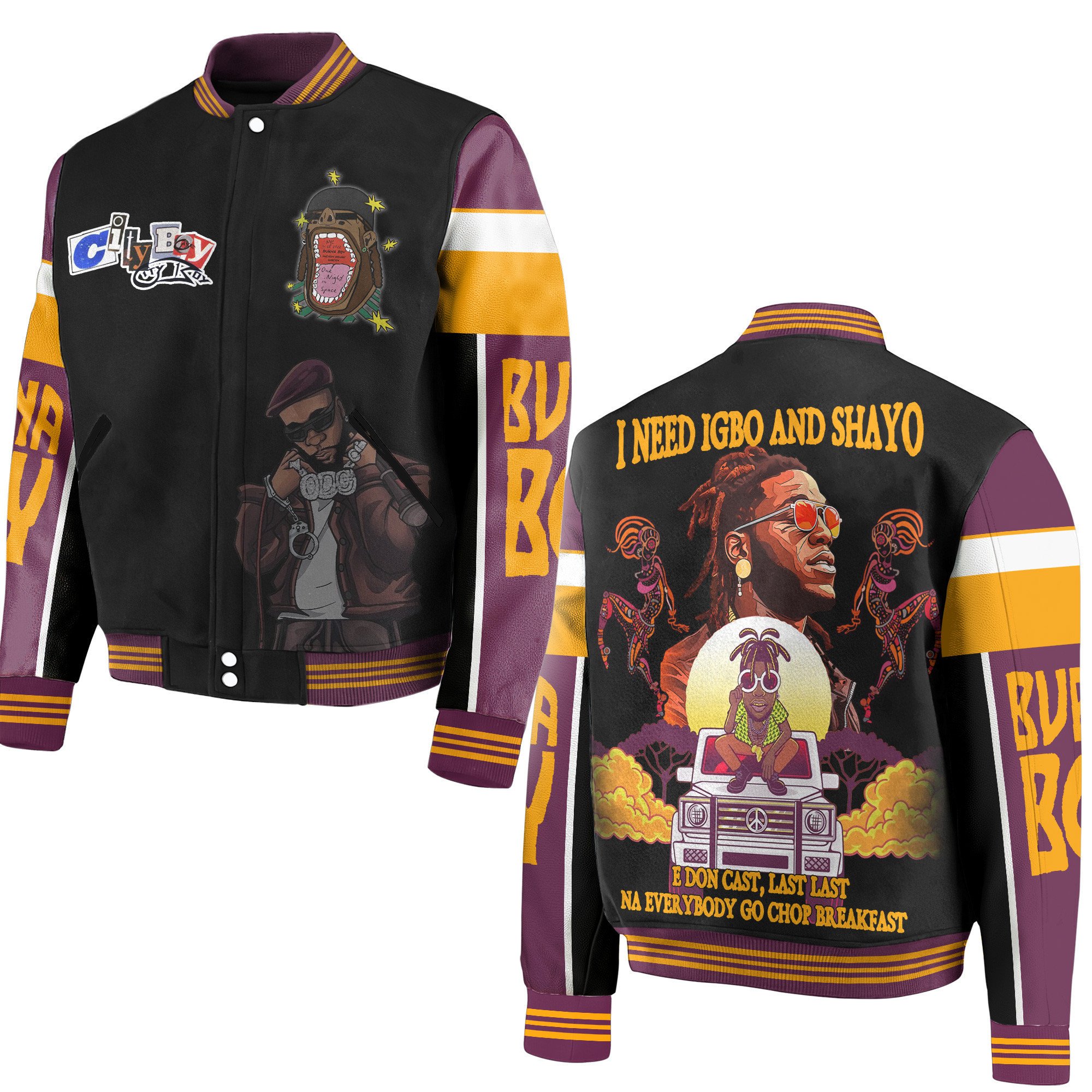 Burna Boy New Bomber Baseball Jacket For Fan