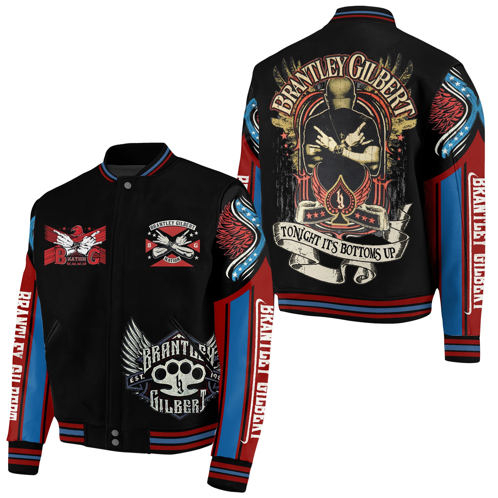 Brantley Gilbert New Bomber Baseball Jacket For Fan