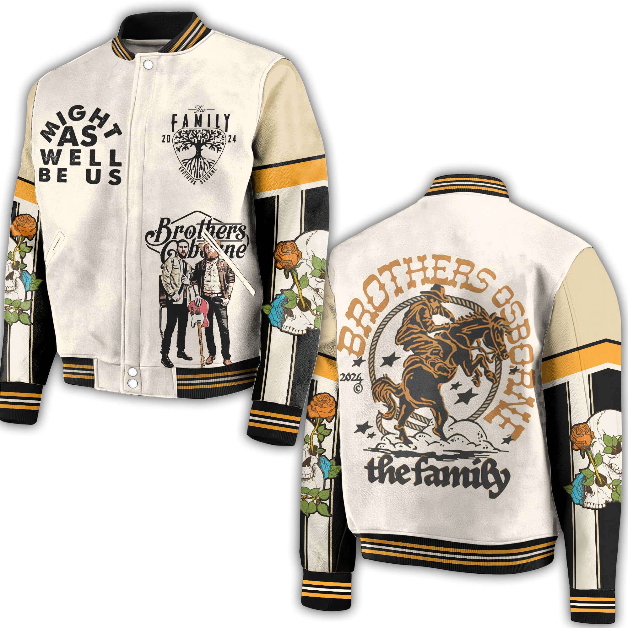 Brothers Osborne New Bomber Baseball Jacket For Fan