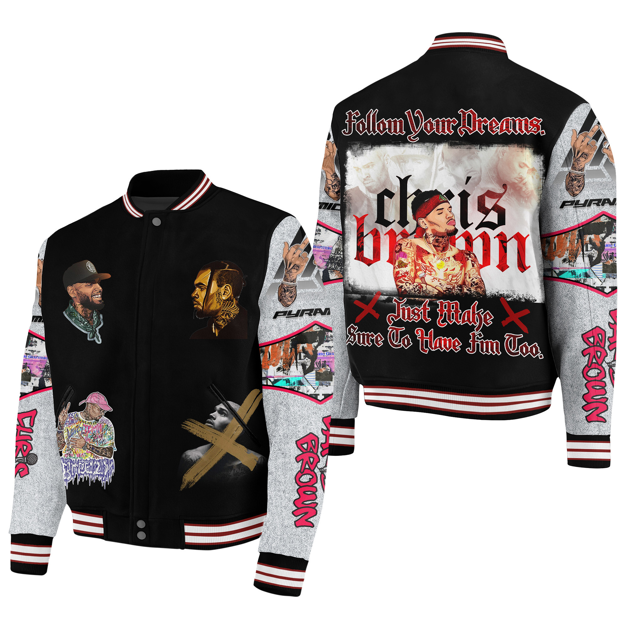 Chris Brown New Bomber Baseball Jacket For Fan