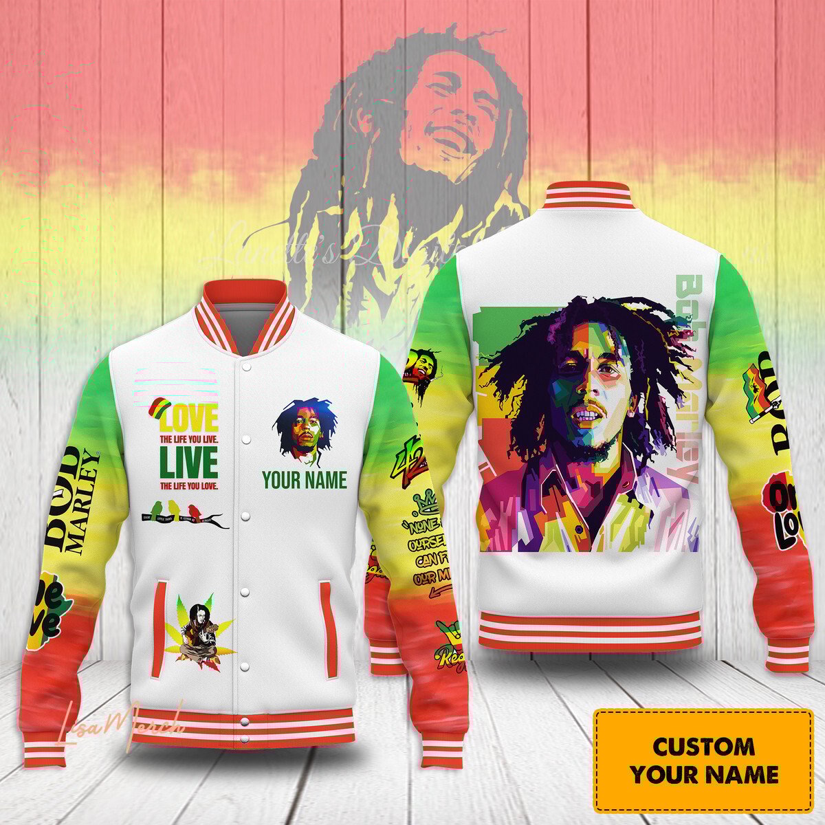 Bob Marley New Bomber Baseball Jacket For Fan