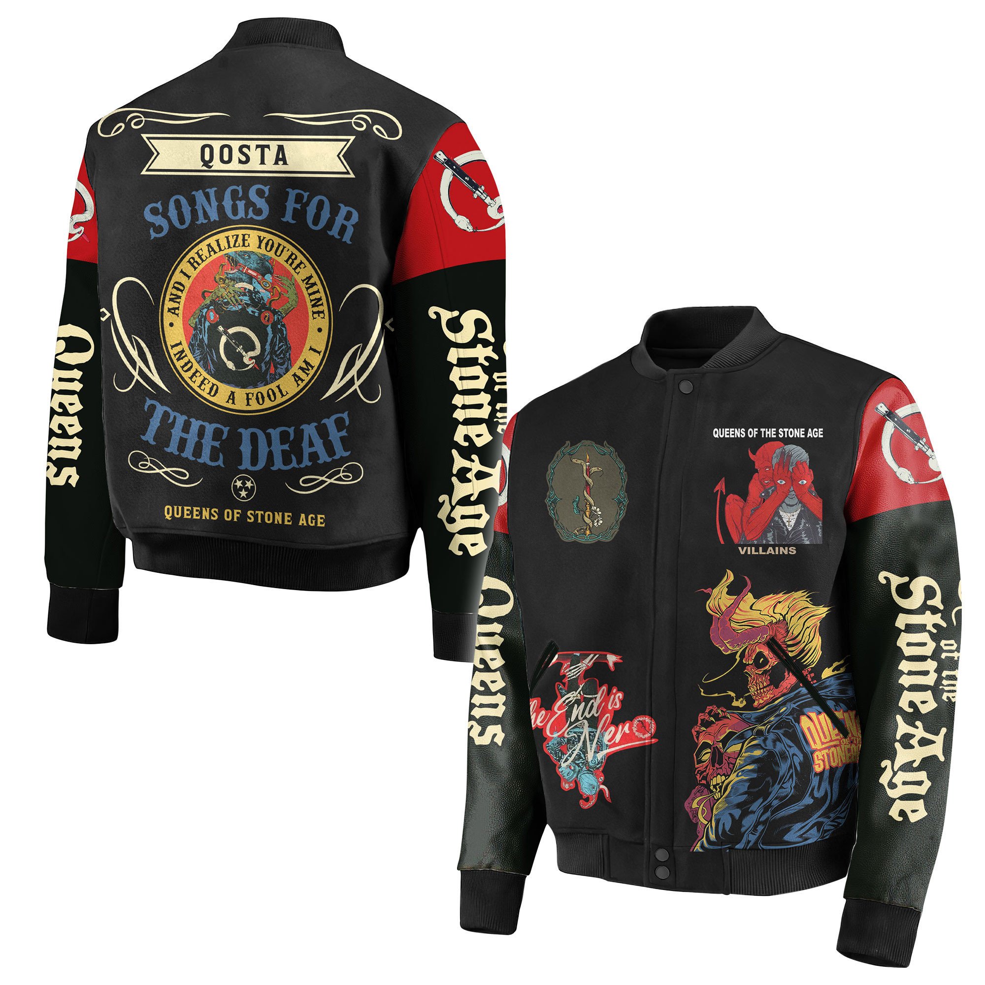 Queens Of Stone Age New Bomber Baseball Jacket For Fan