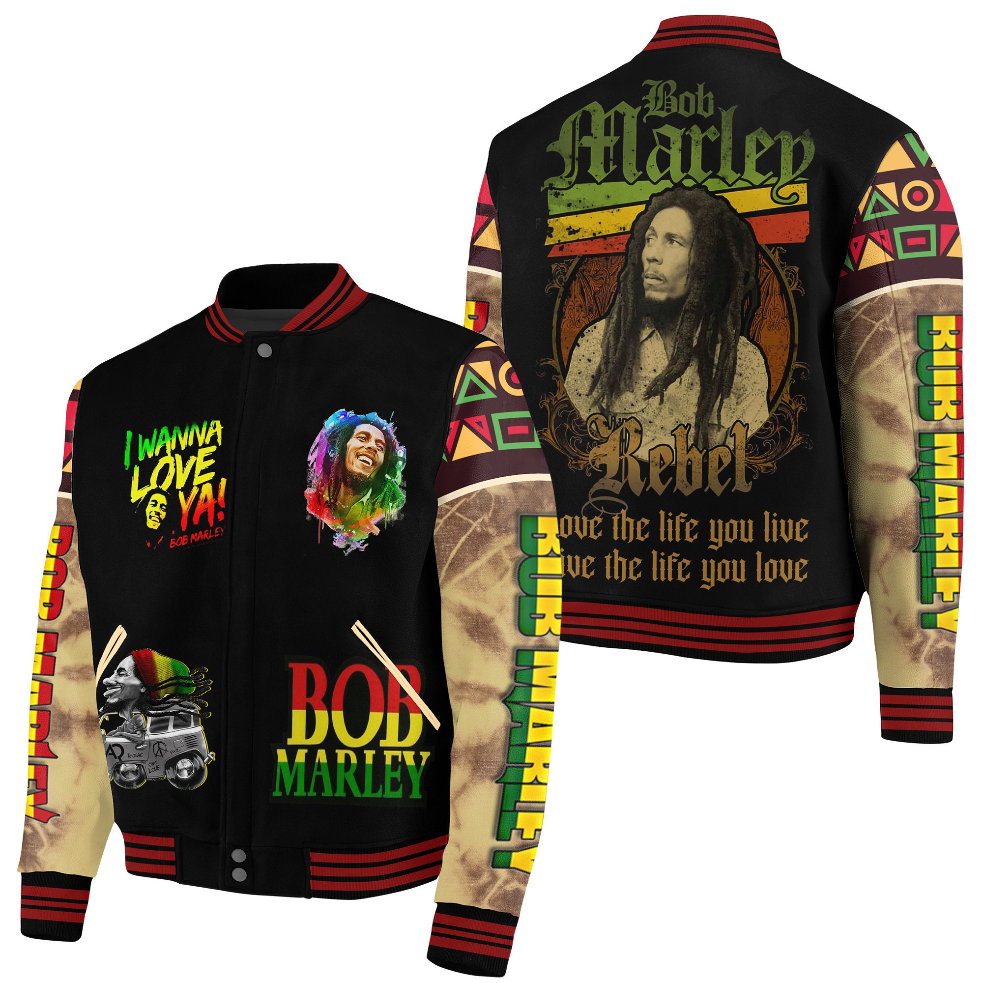 Bob Marley New Bomber Baseball Jacket For Fan