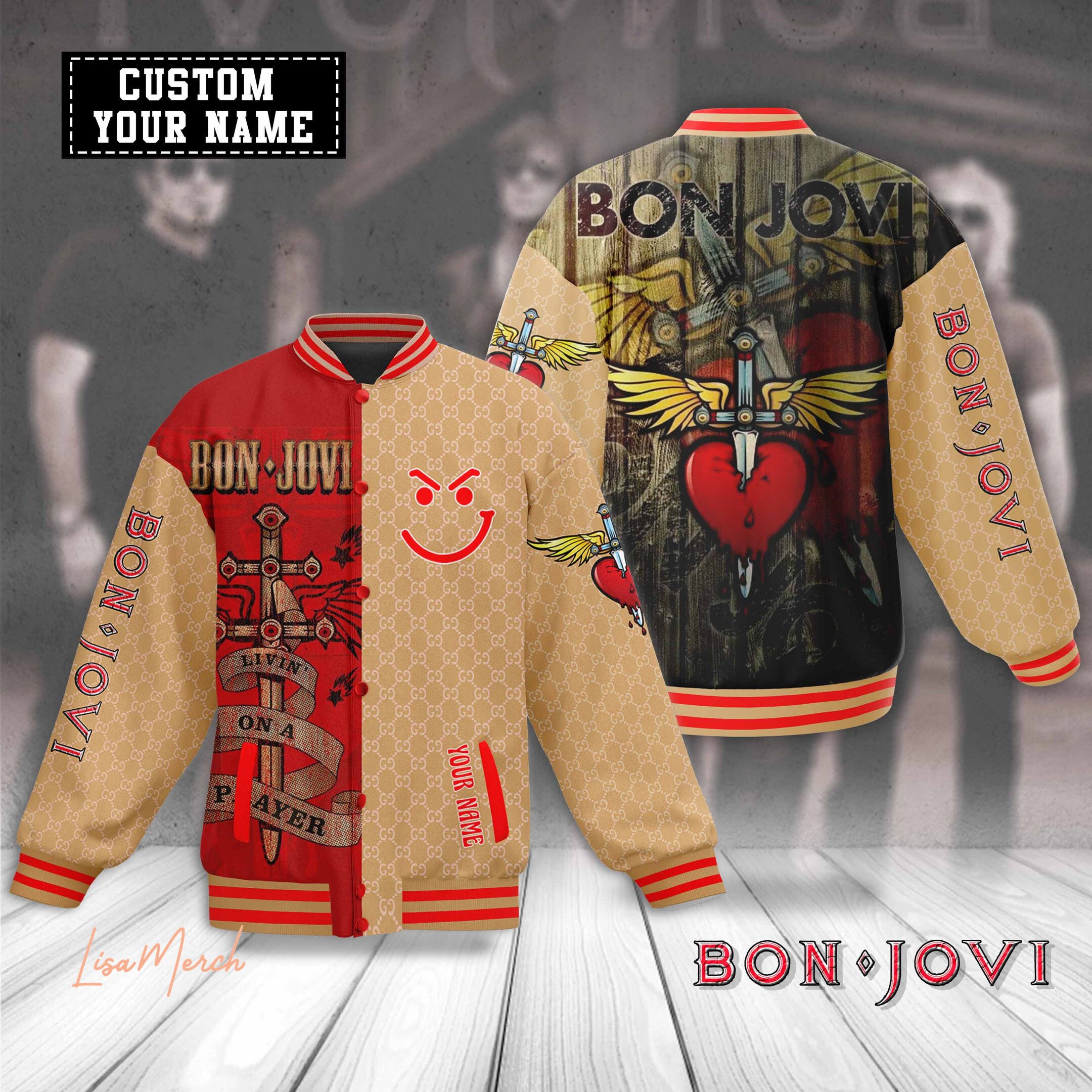 Bon Jovi New Bomber Baseball Jacket For Fan