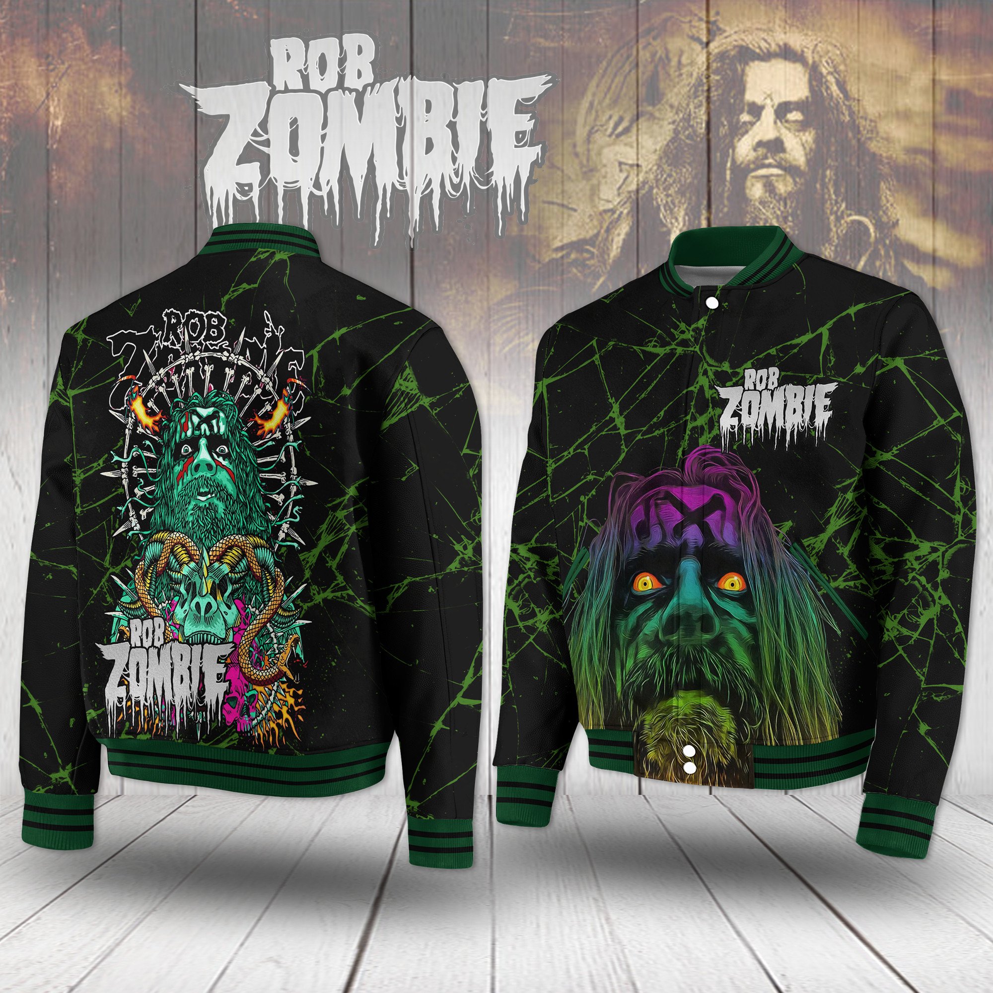 Rob Zombie New Bomber Baseball Jacket For Fan
