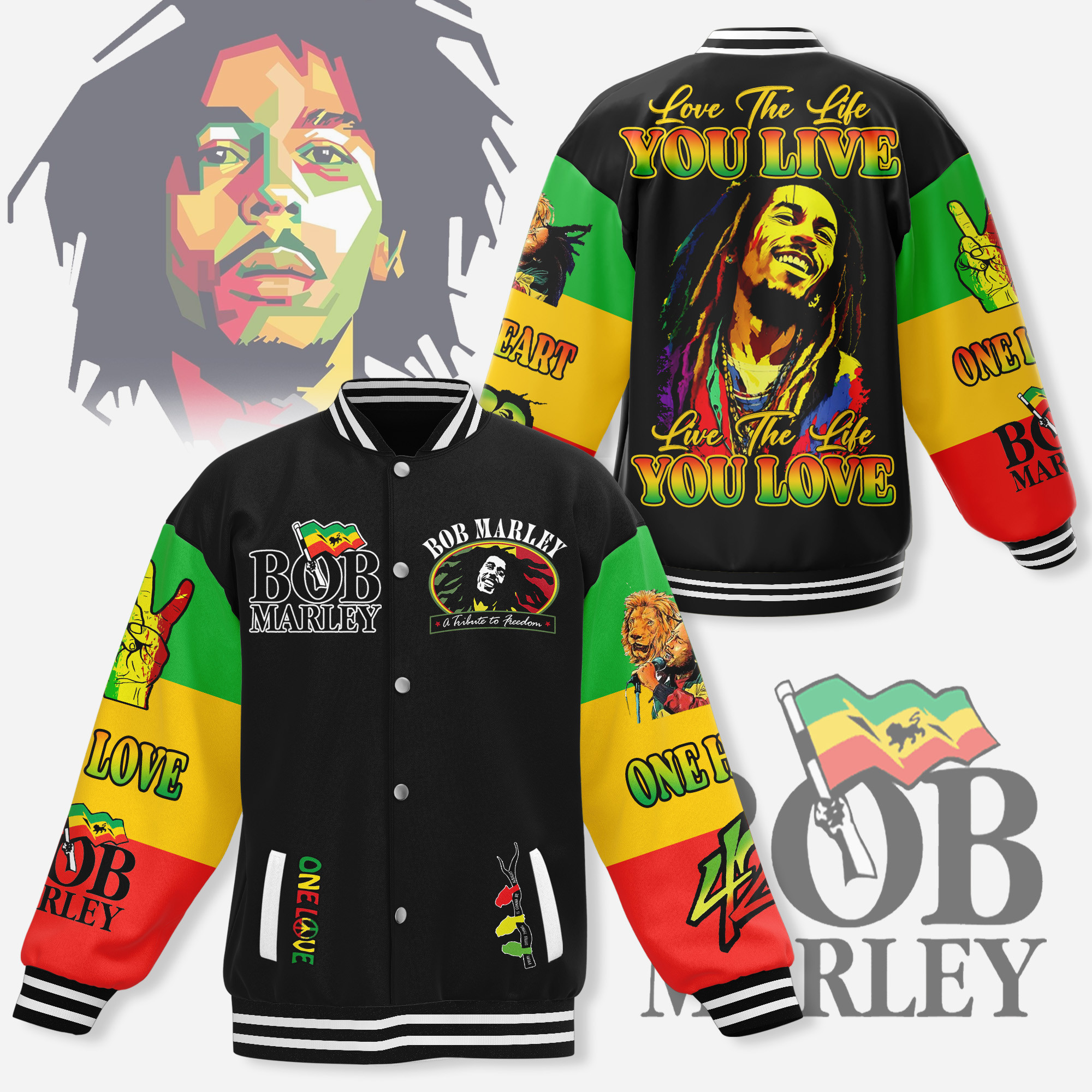 Bob Marley New Bomber Baseball Jacket For Fan