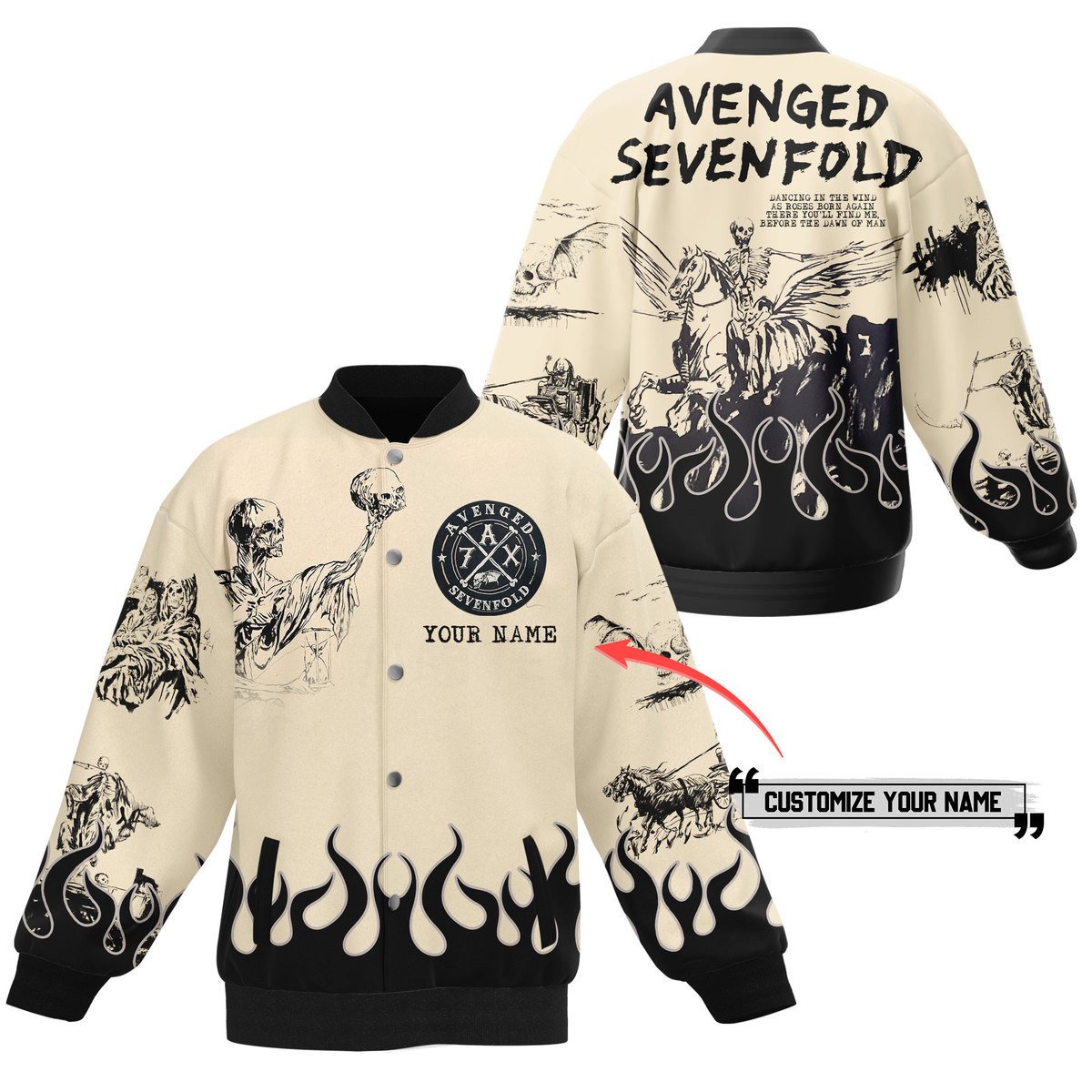 Avenged Sevenfold New Bomber Baseball Jacket For Fan