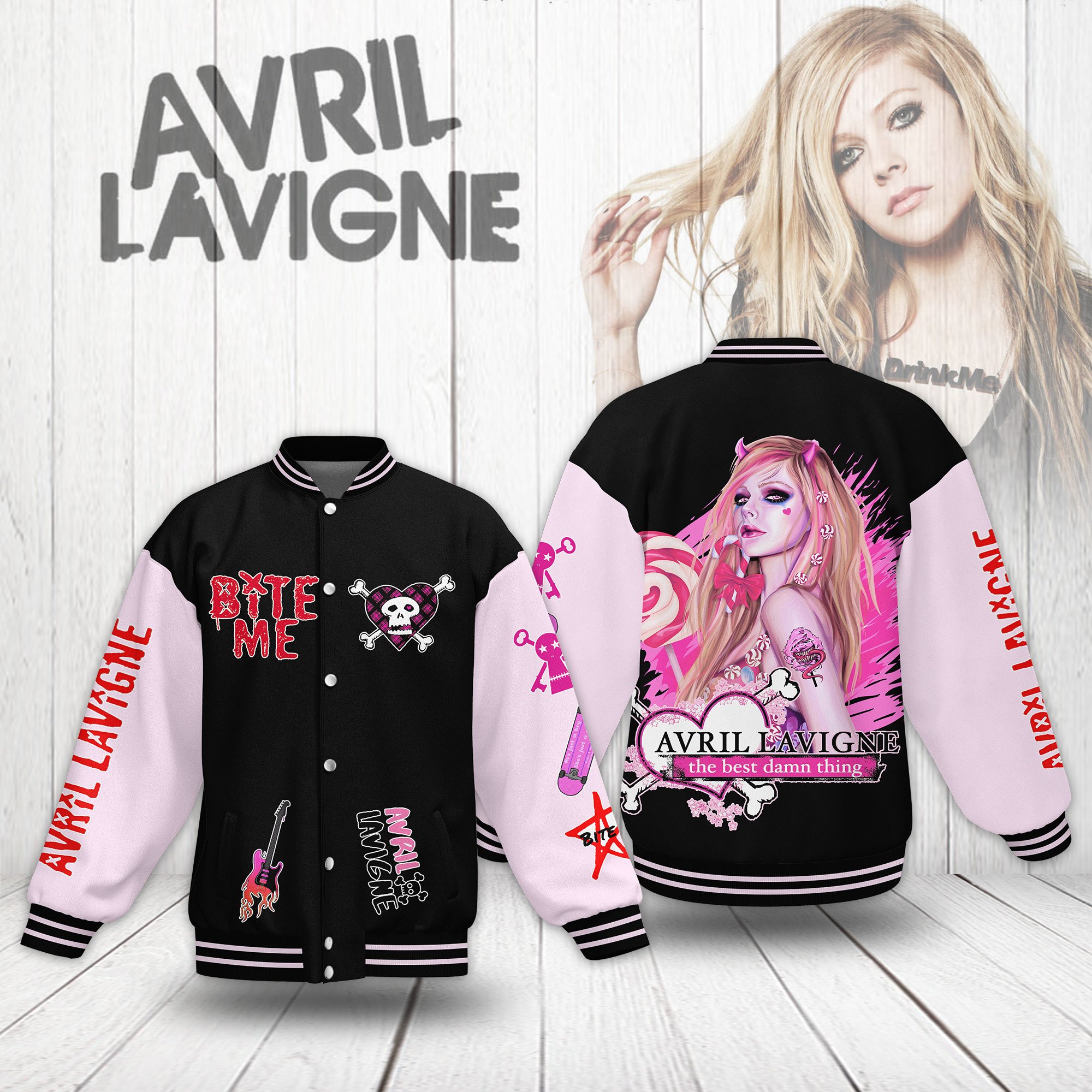 Avril Lavigne New Bomber Baseball Jacket For Fan