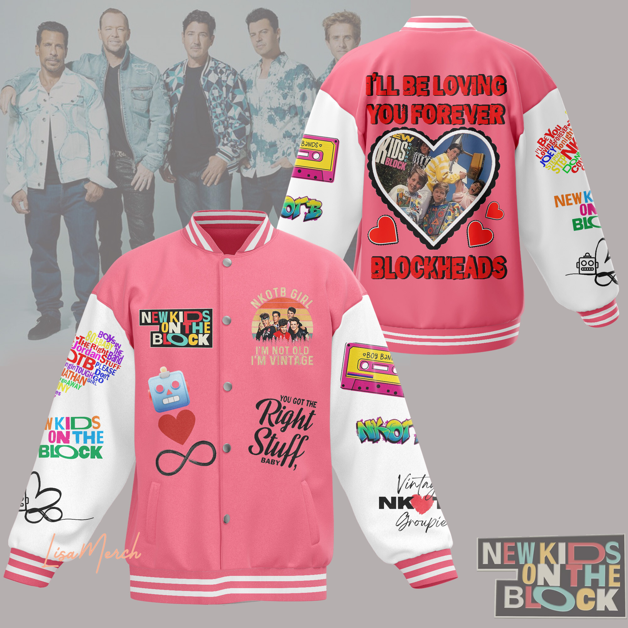 New Kids On The Block New Bomber Baseball Jacket For Fan